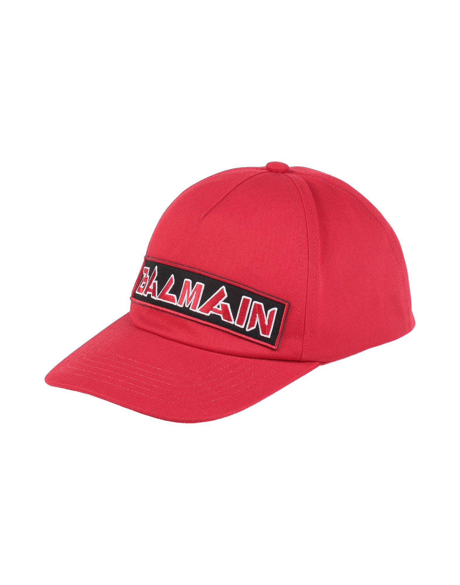 Balmain Cotton Hat in Red for Men - Lyst