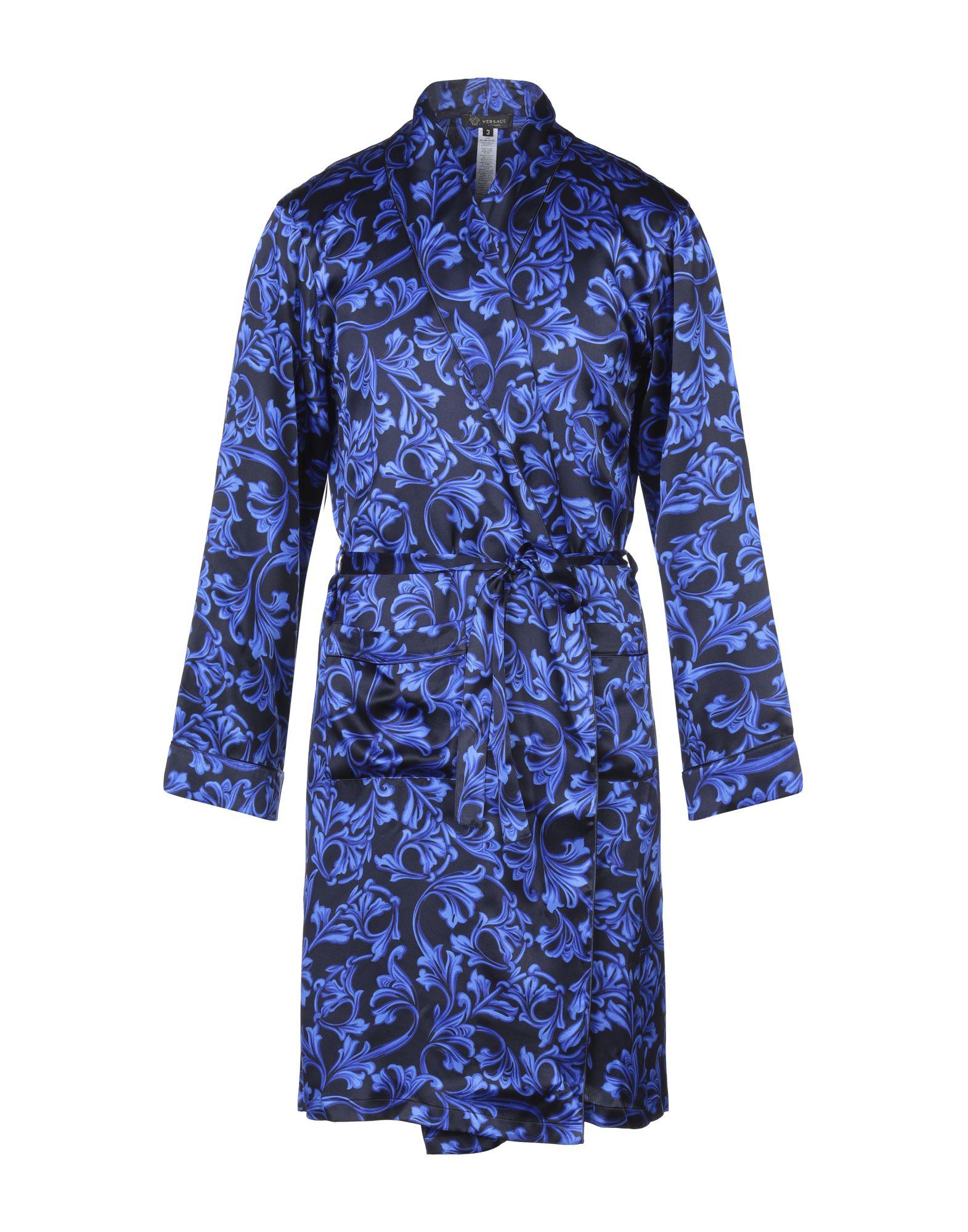 Versace Satin Robe in Dark Blue (Blue) for Men Lyst