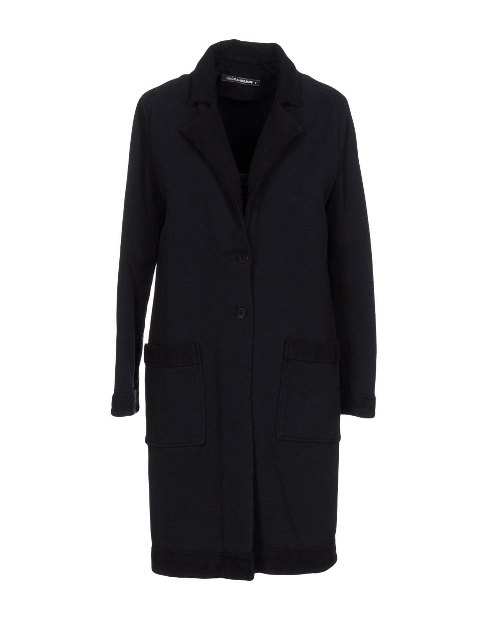 European Culture Fleece Overcoat in Dark Blue (Blue) - Lyst