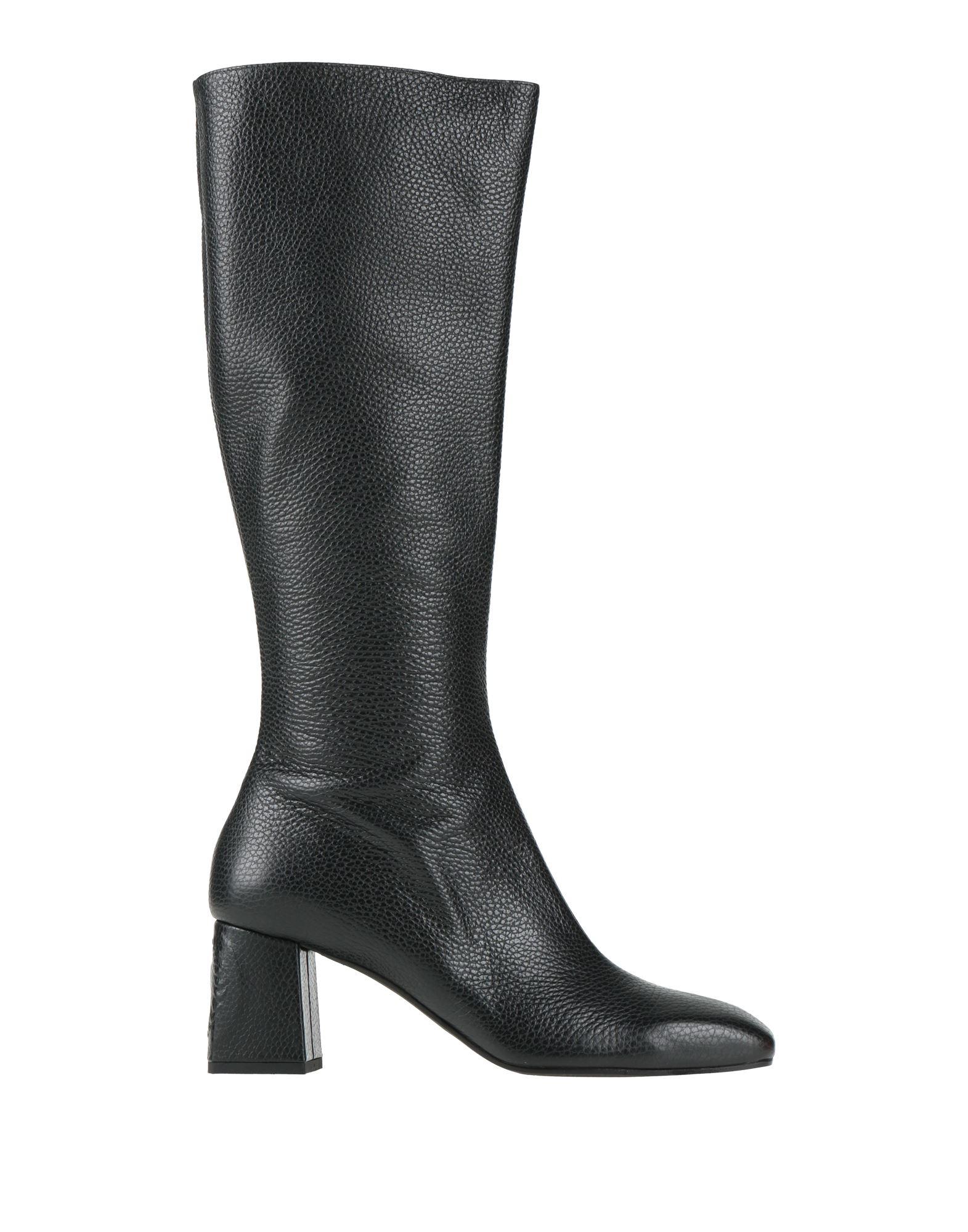 Bottines Pollini 3/4 - Cuir Noir Mat, Talons Hauts, Taille US 7.5, Neuf Sans Emballage