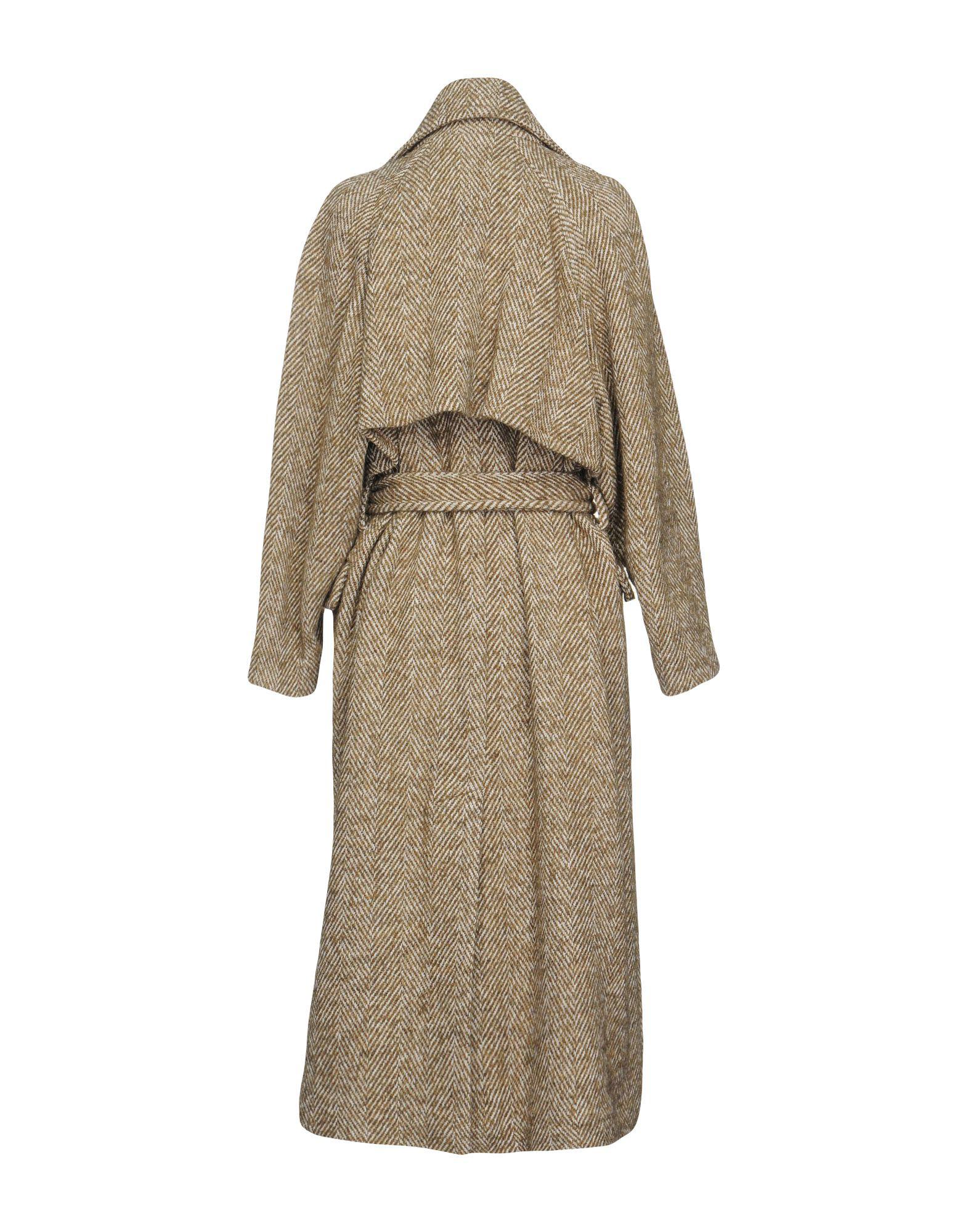Erika Cavallini Semi Couture Tweed Coat in Beige (Natural) - Lyst