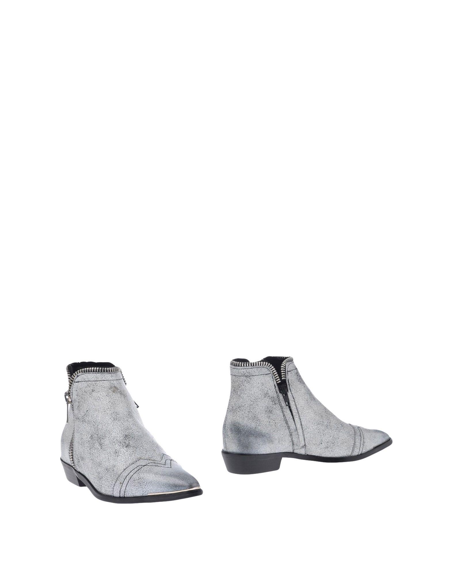 DIESEL Leather Ankle Boots in White - Lyst
