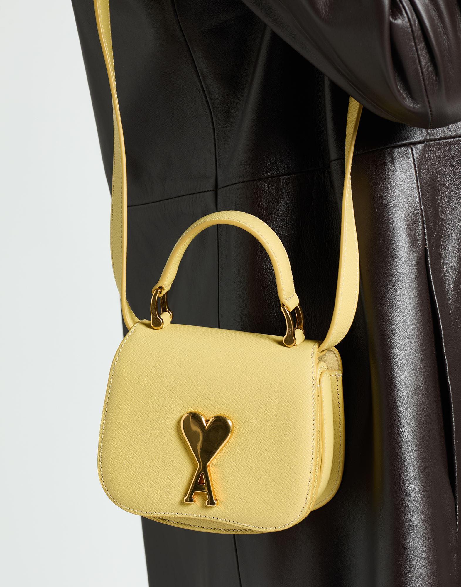 Ami Paris Handbag Leather in Yellow | Lyst