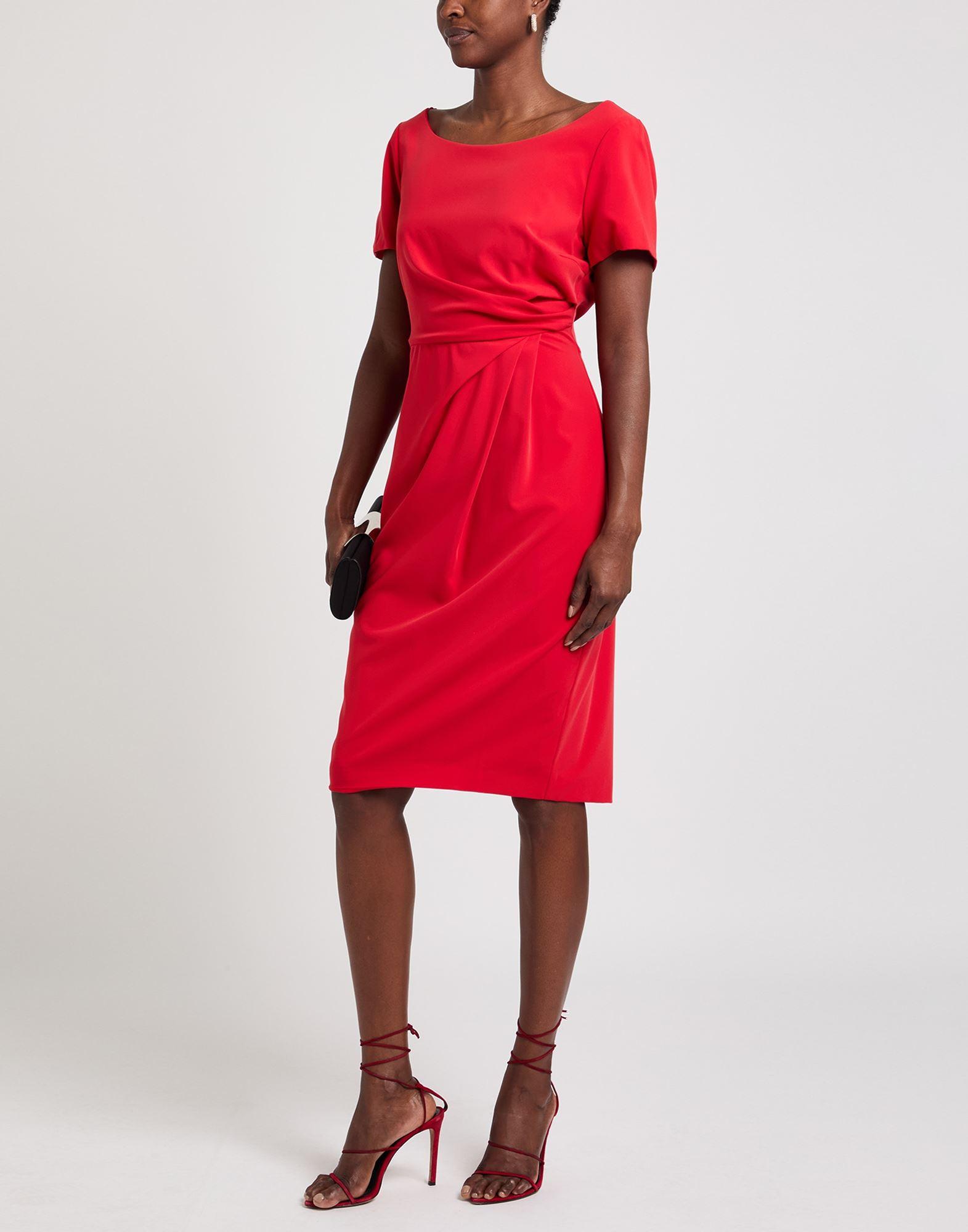 bloomingdale's red cocktail dresses David Meister | Dresses | David Meister For Bloomingdales Asymmetric Neck Knee Length Work Dress