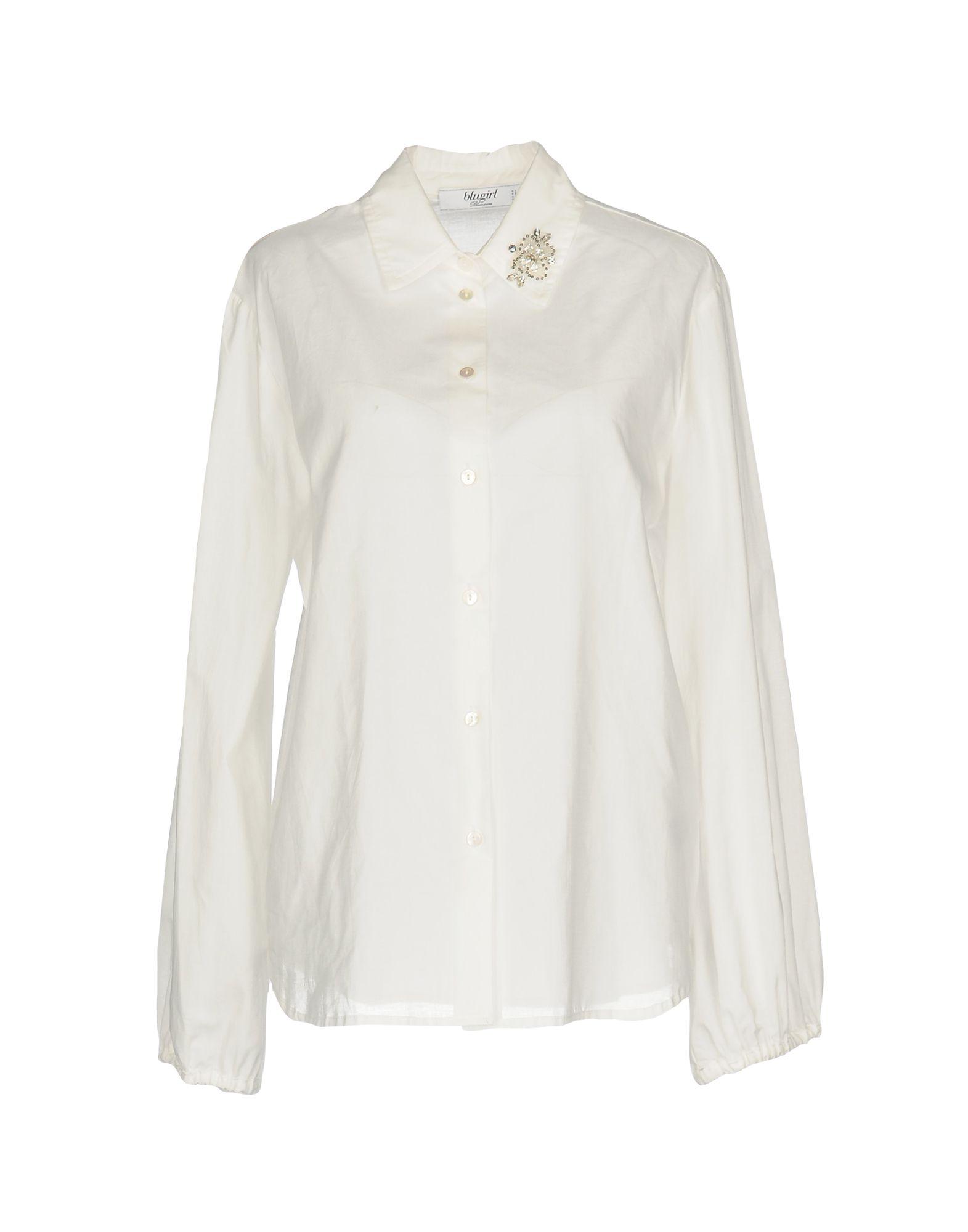 Blugirl Blumarine Cotton Shirt in White - Lyst