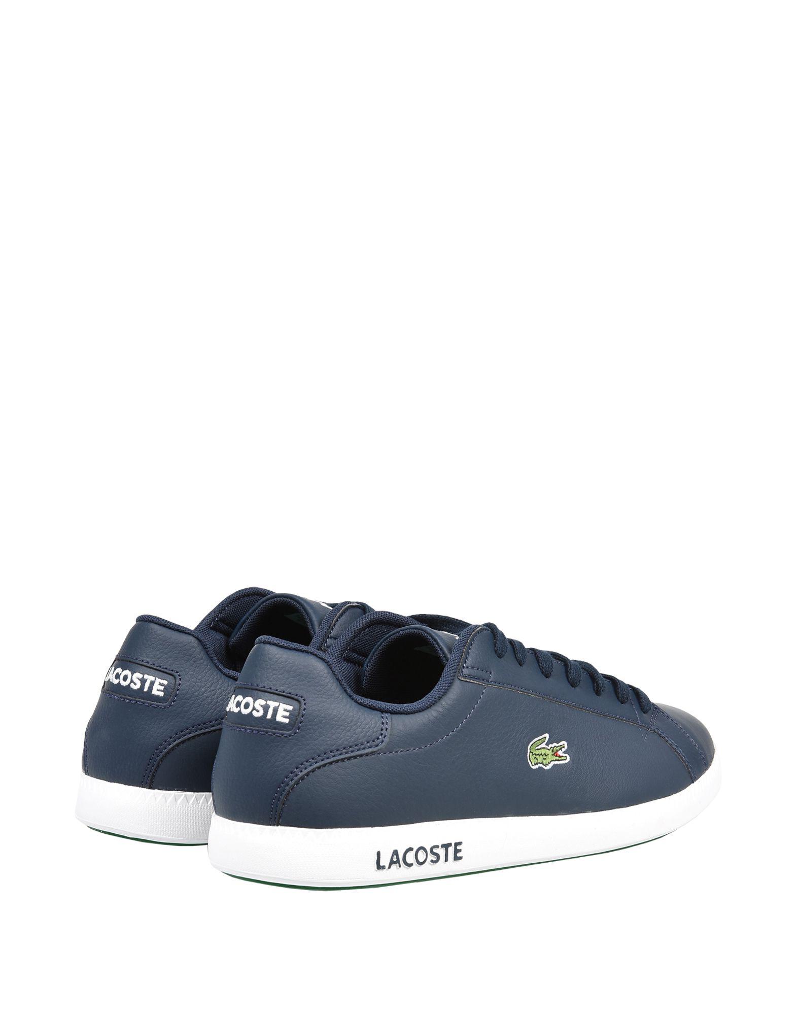 Lacoste Leather Low-tops & Sneakers in Dark Blue (Blue) for Men - Lyst