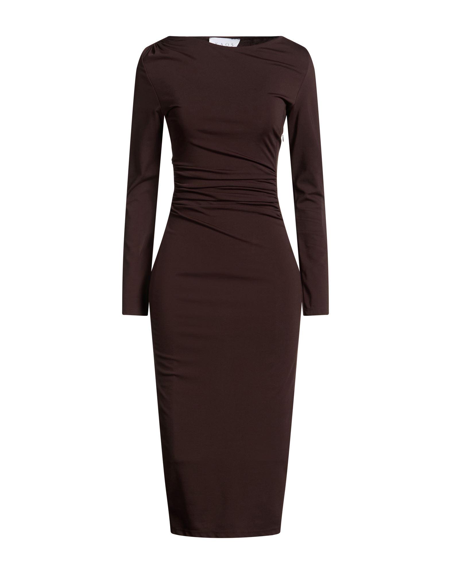 midi dress kaos Polyester In Black - 79% Off do not bleach KAOS ICONA by KAOS -