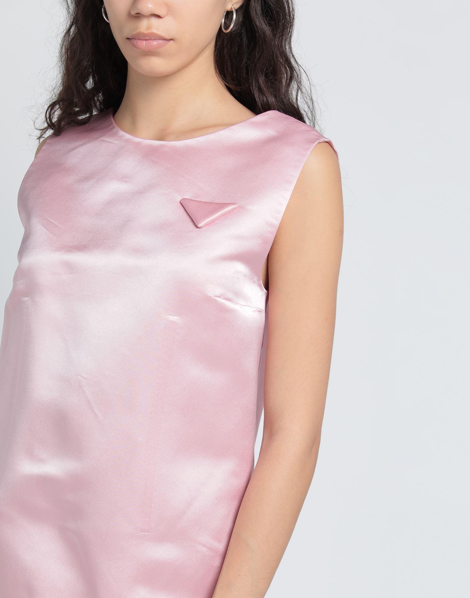 ワンピース Prada Pink silk dress Double satin silk minidress in pink - Prada | Mytheresa