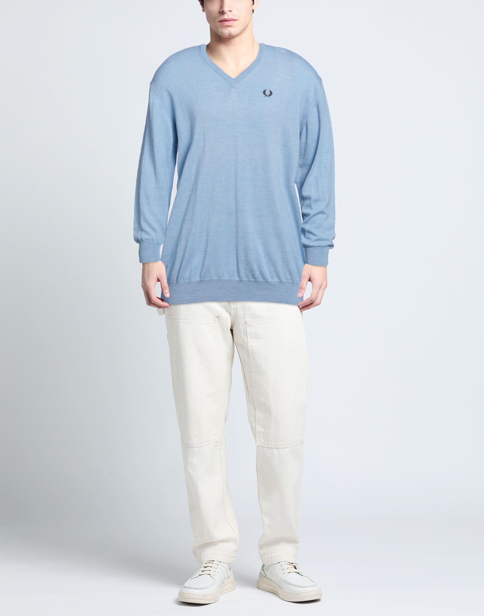 Light blue fred perry jumper discount