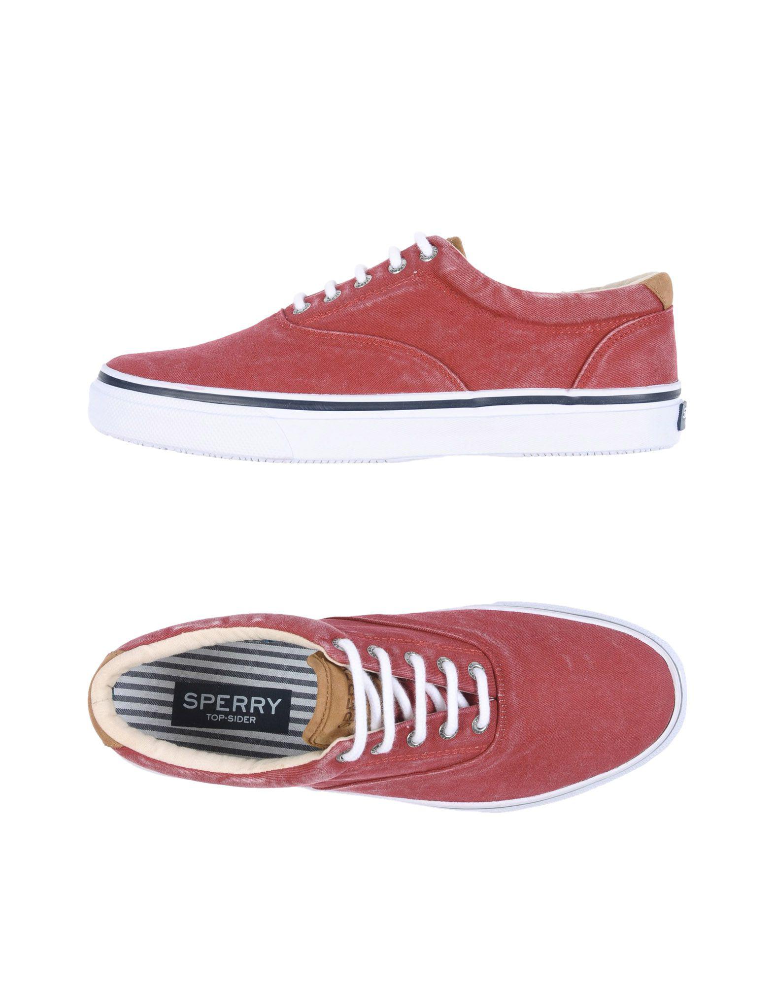 Sperry TopSider Leather Lowtops & Sneakers in Brick Red (Red) for Men Lyst