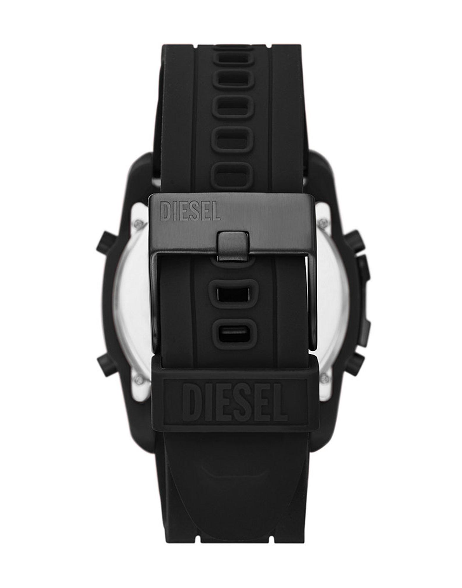 DIESEL Master Chief Digital Black Silicone Strap Watch 44mm for Men | Lyst