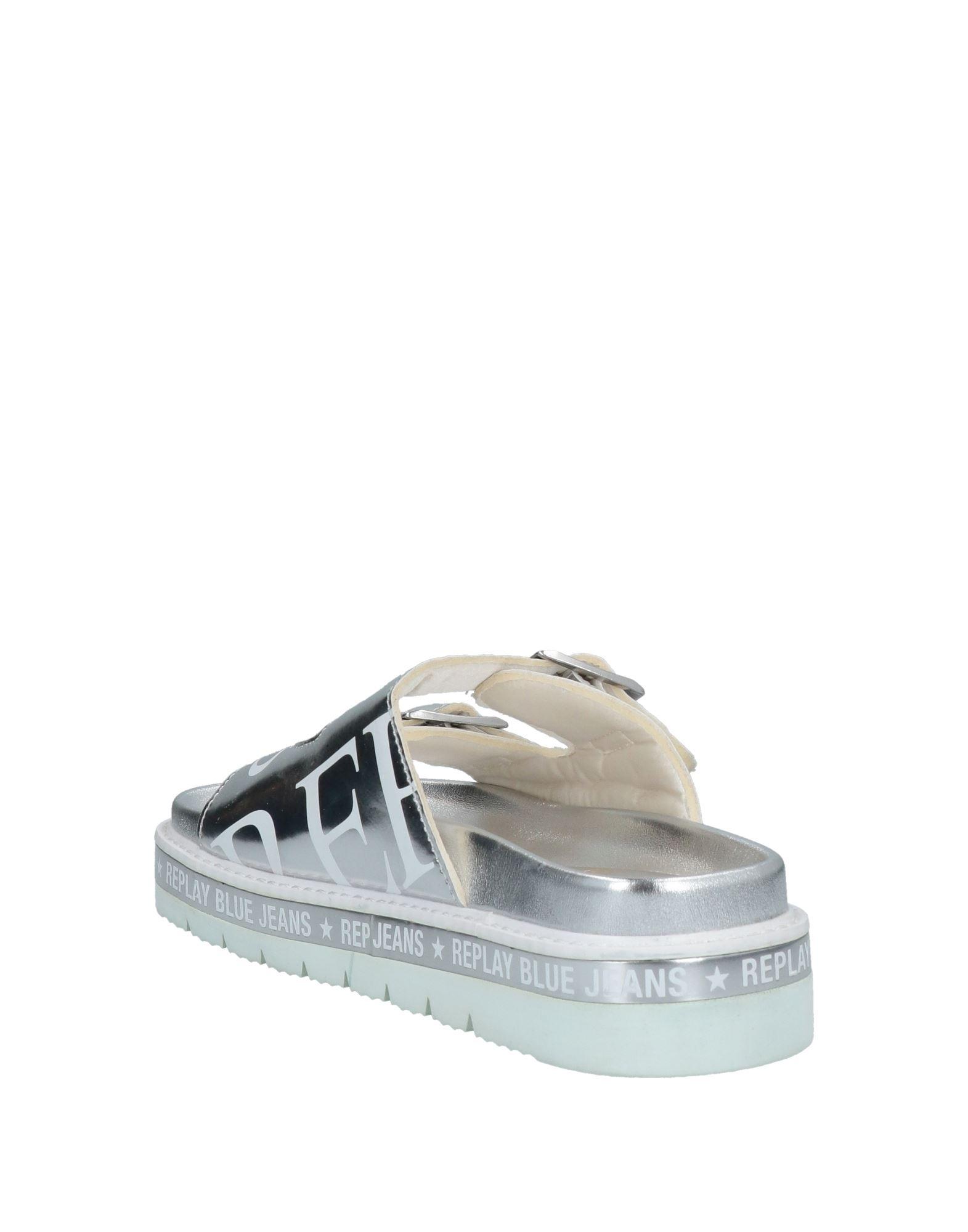 Replay Rubber Sandals in Silver (Metallic) | Lyst