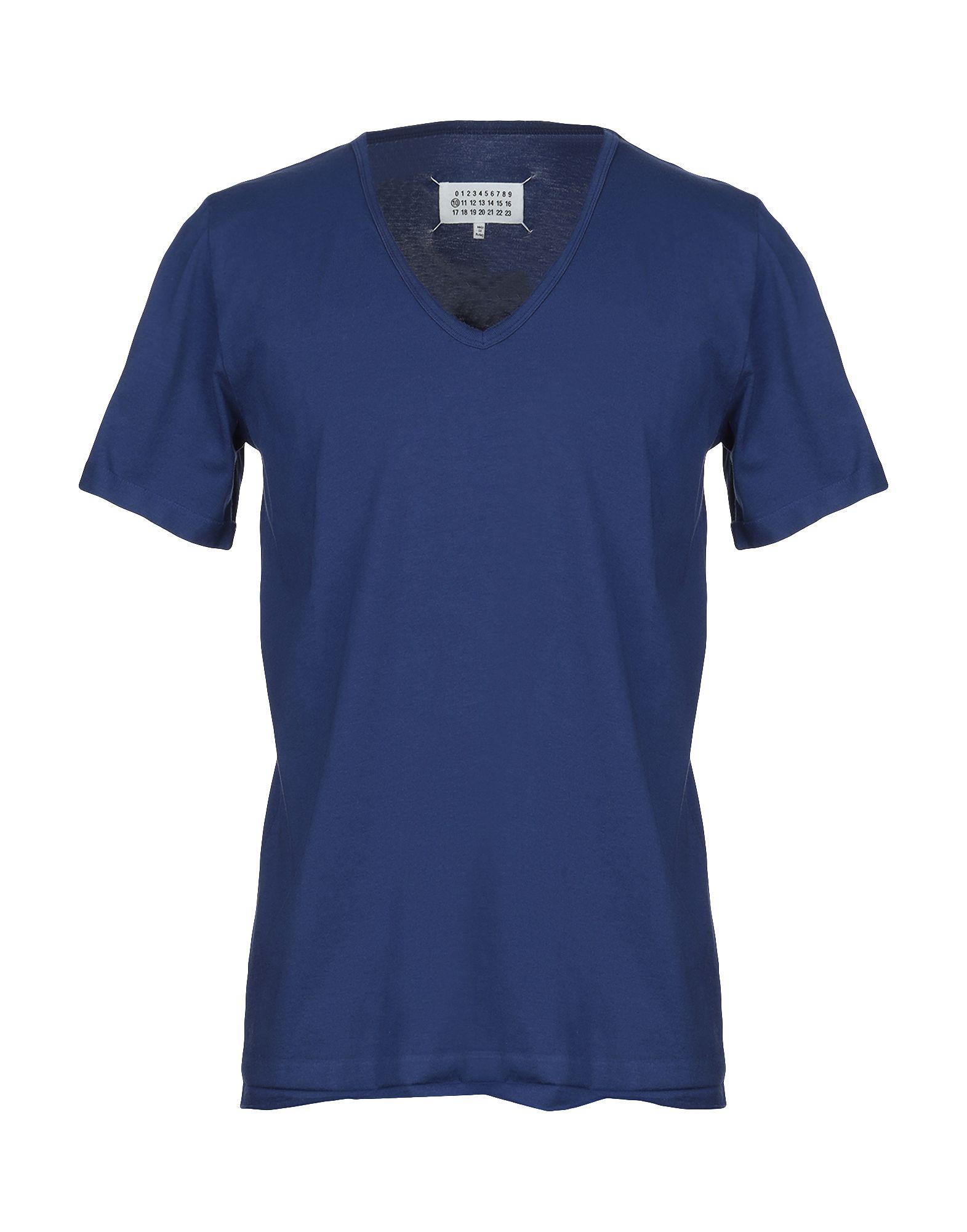 Maison Margiela Cotton T-shirt in Blue for Men - Lyst