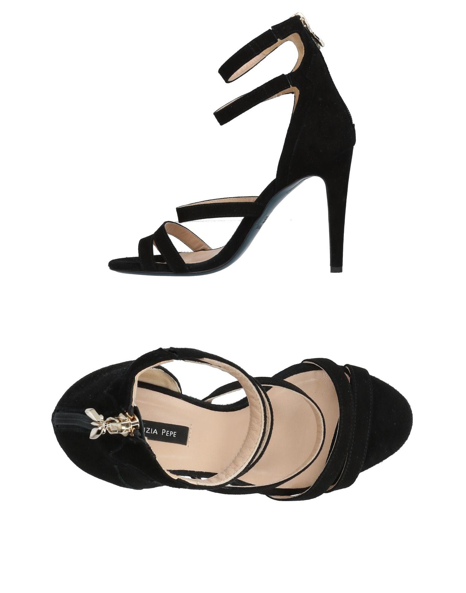 Patrizia Pepe Suede Sandals in Black - Lyst