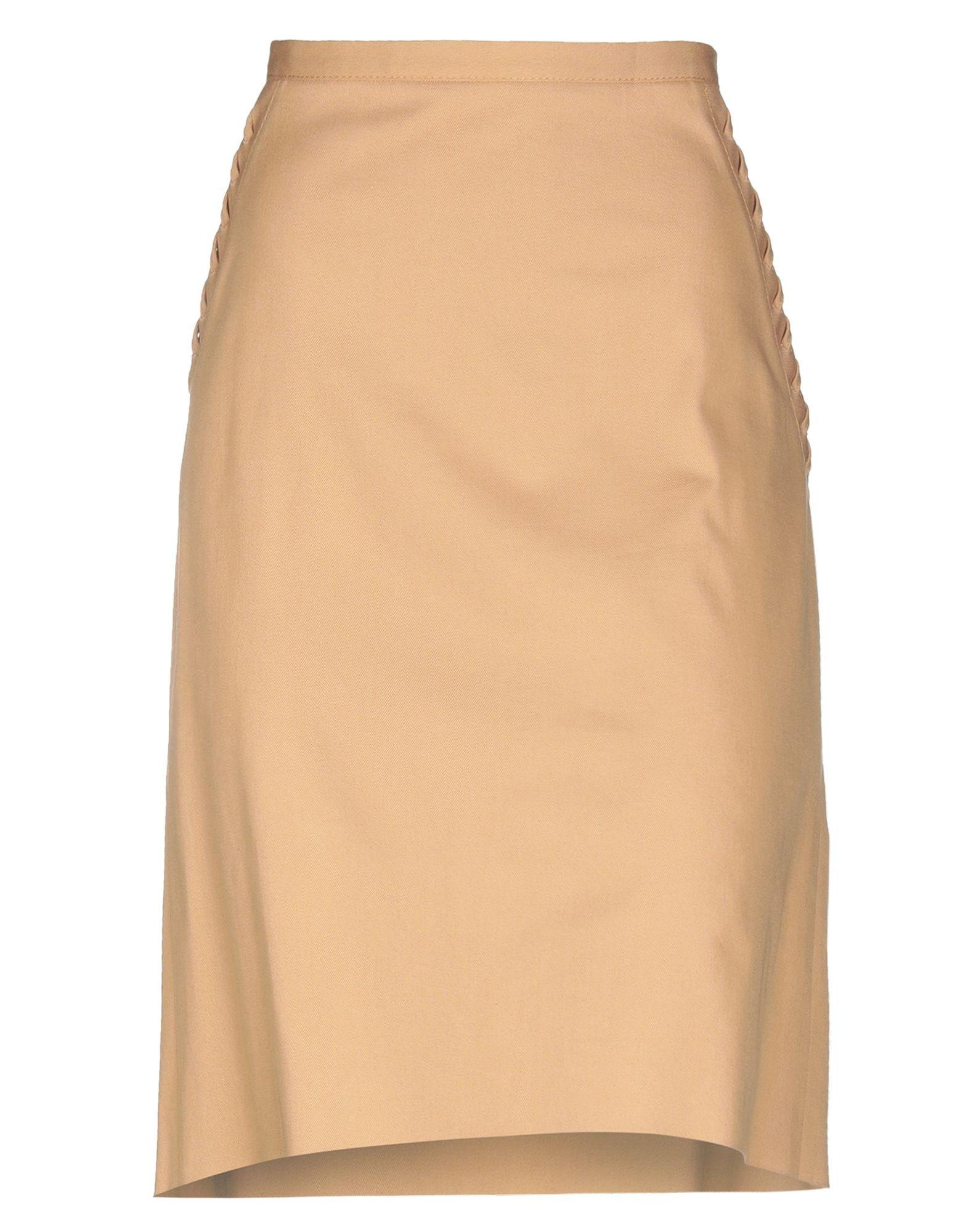 Valentino Cotton Knee Length Skirt in Sand (Natural) Lyst