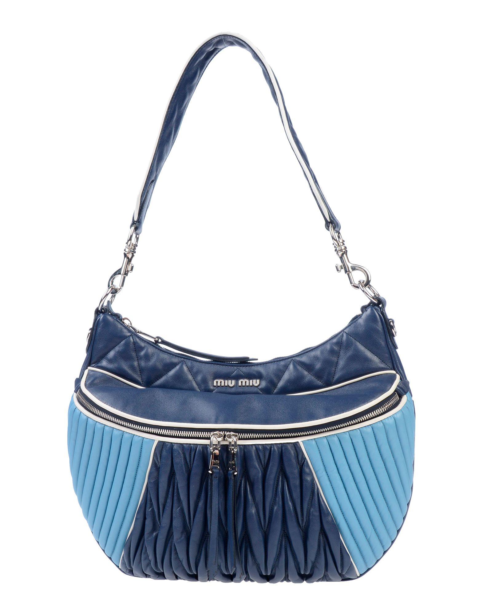 Miu Miu Leather Shoulder Bag in Dark Blue (Blue) Lyst