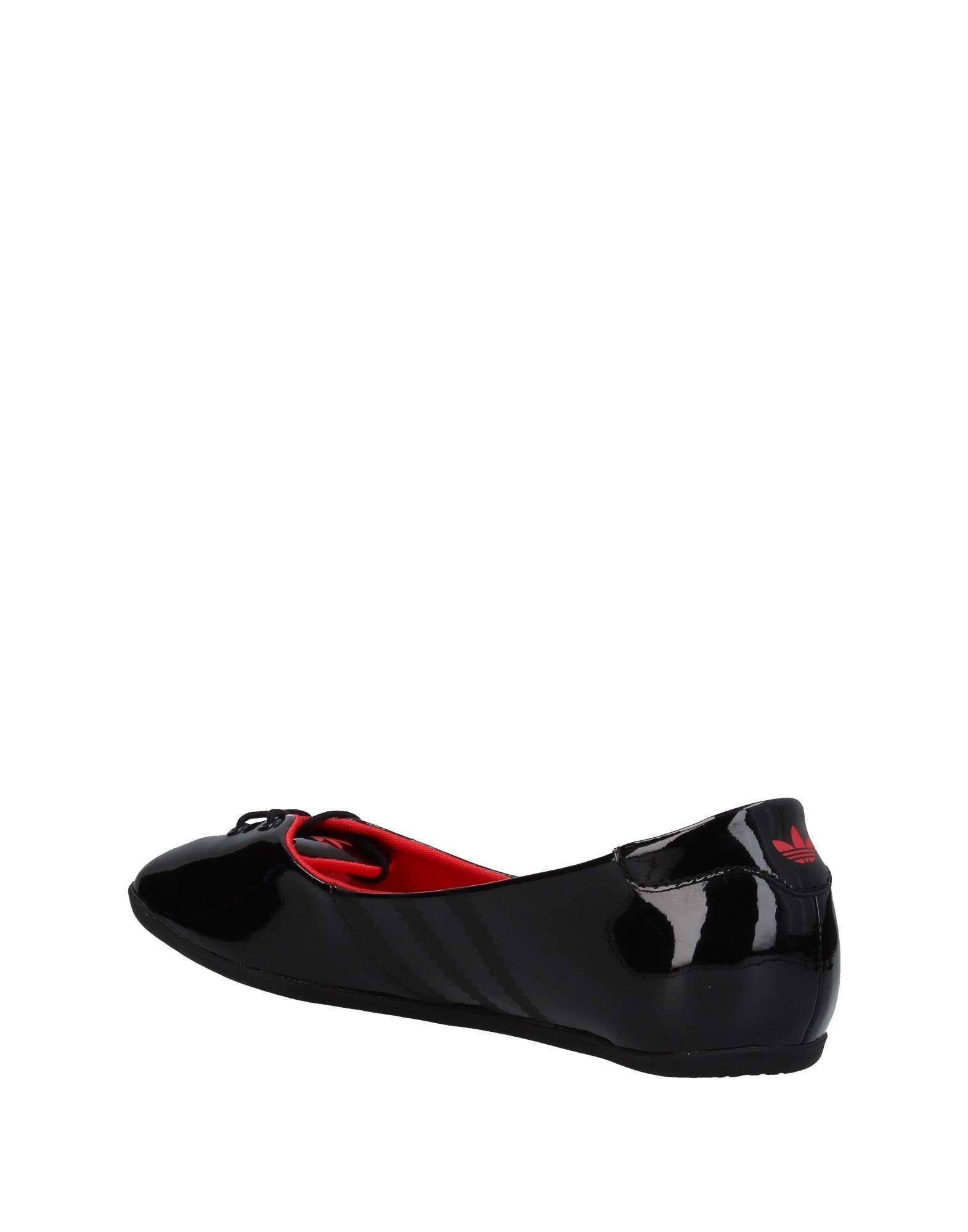 adidas Originals Leather Ballet Flats in Black | Lyst