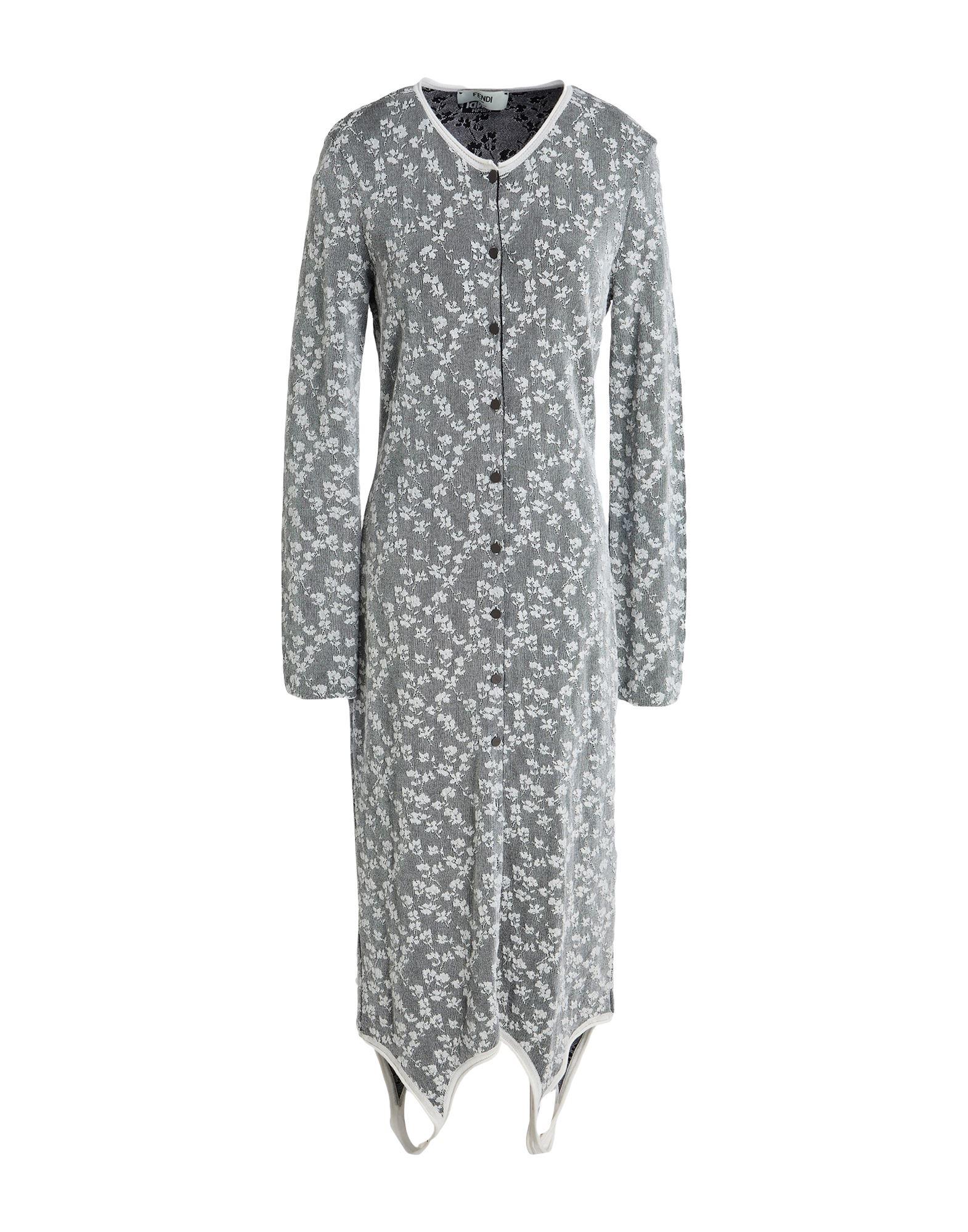 slim fit dress slacks FENDI DOVE GREY FF VISCOSE DRESS