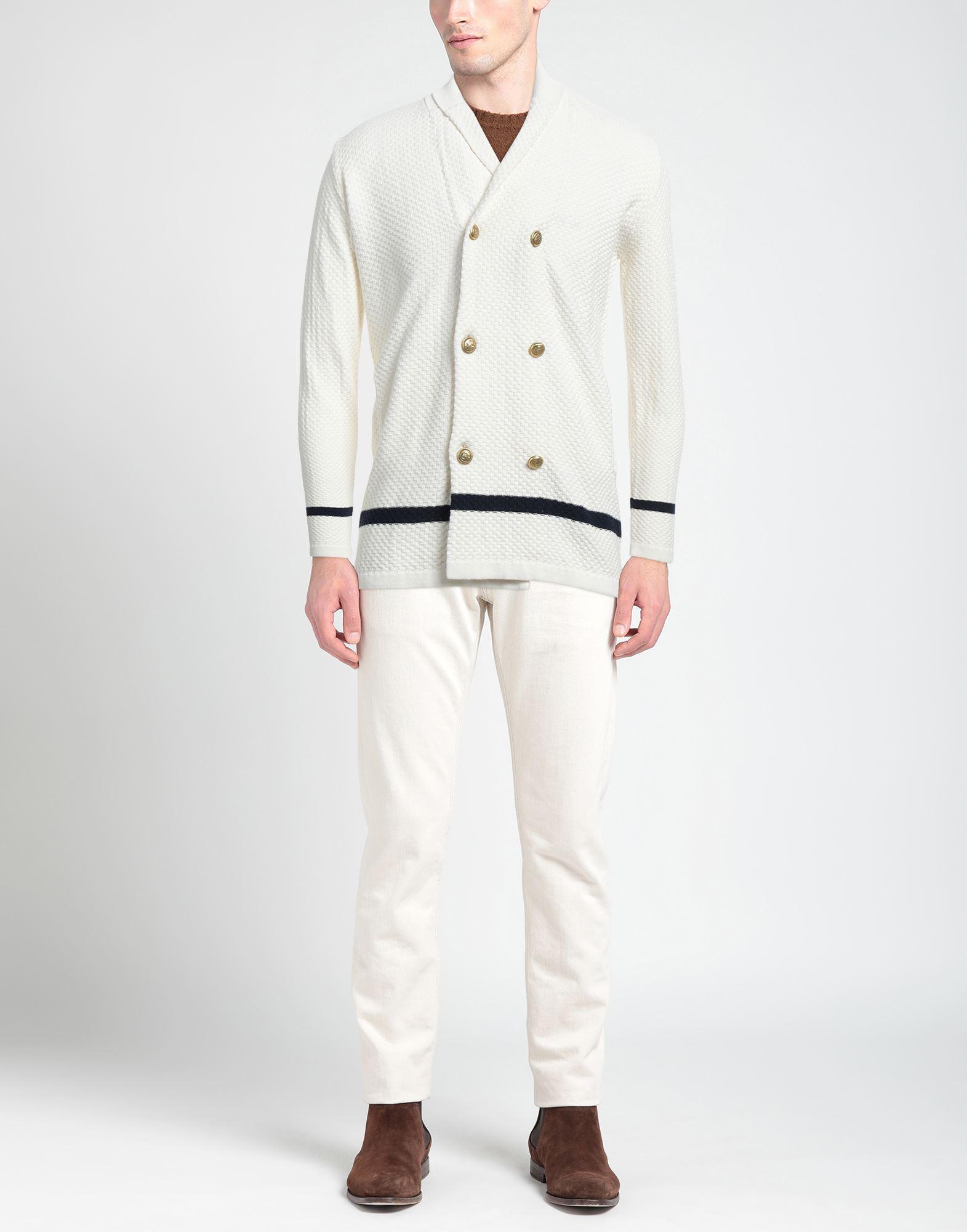Jeordie's Cardigan in White for Men | Lyst