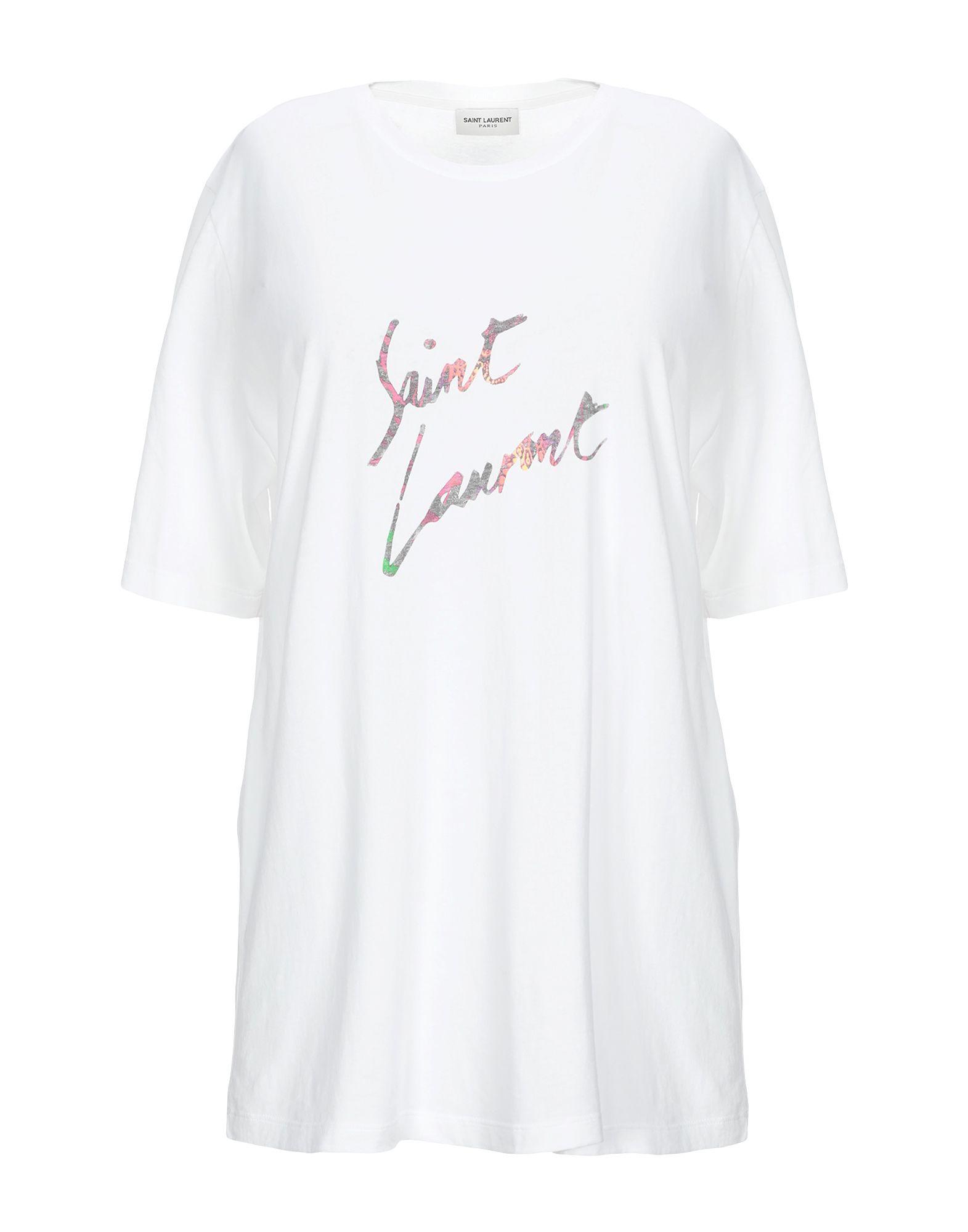 Saint Laurent T-shirt in White - Lyst