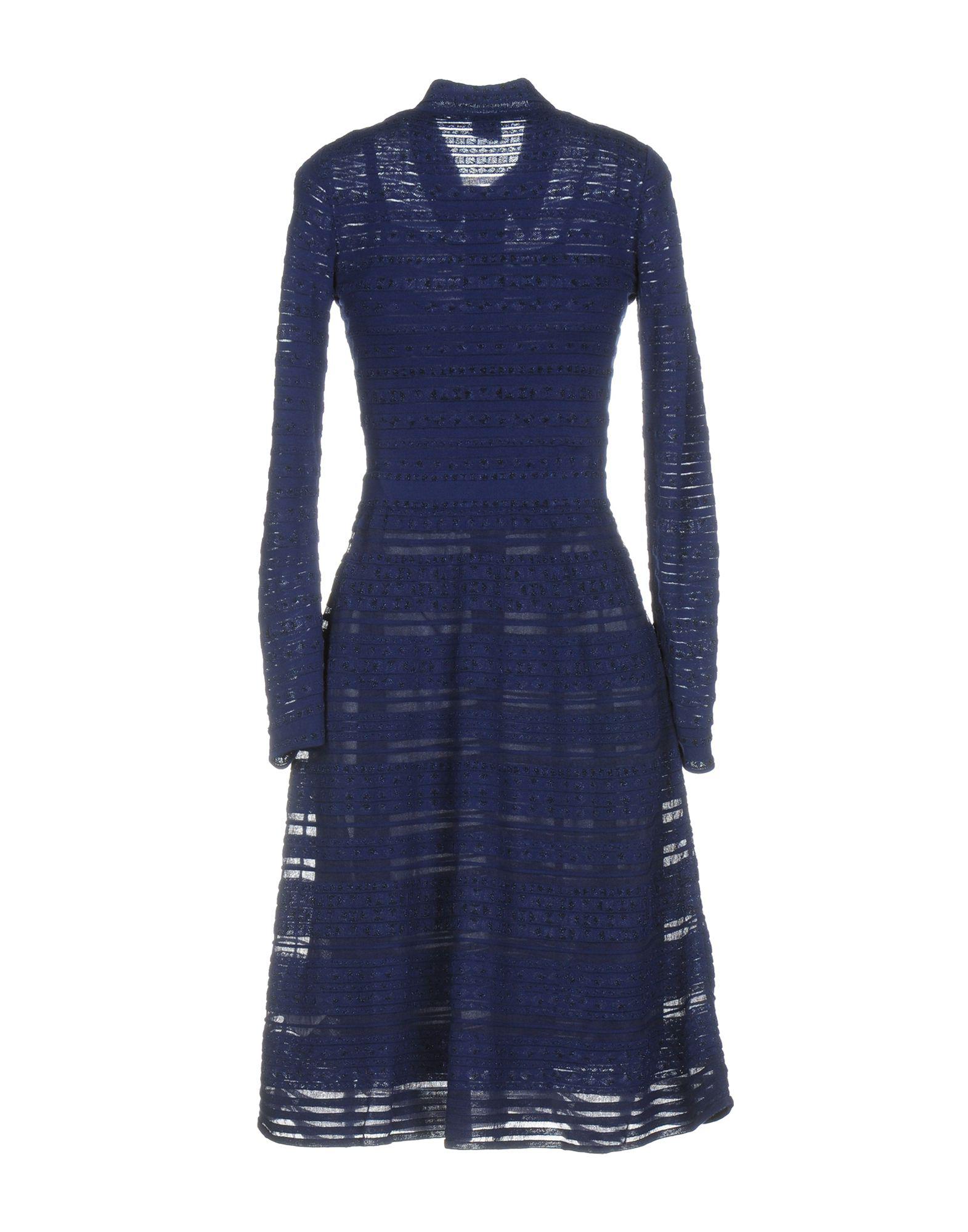 M Missoni Synthetic Knee-length Dress in Dark Blue (Blue) - Lyst