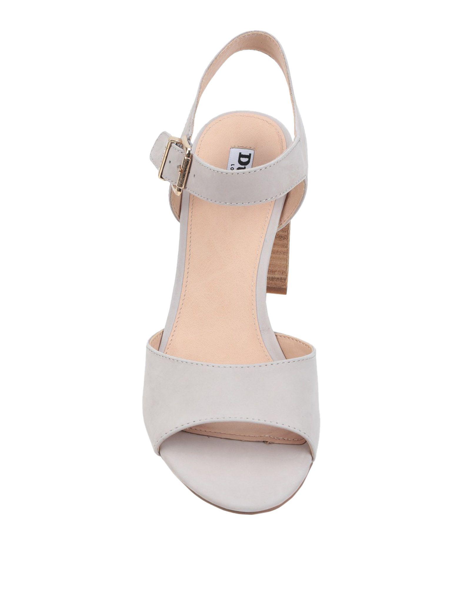 Dune Leather Sandals in Gray Lyst