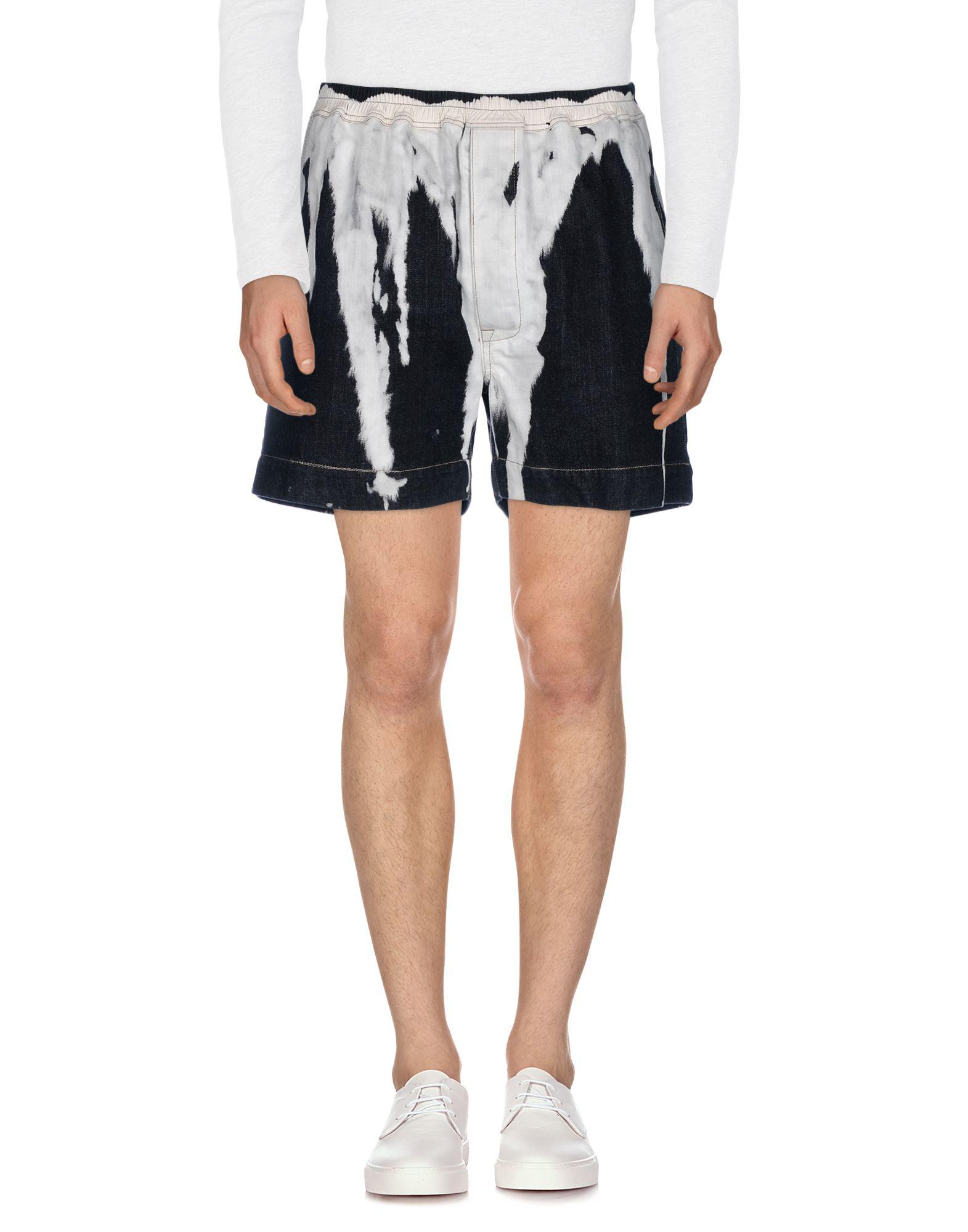 rick owens denim shorts