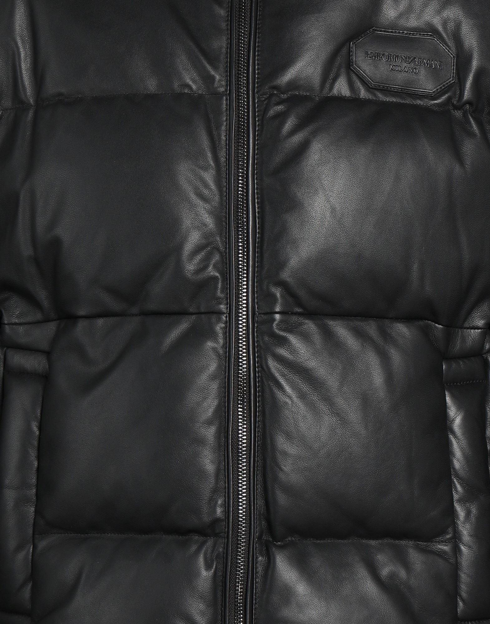 Emporio Armani Leather Down Jacket in 
