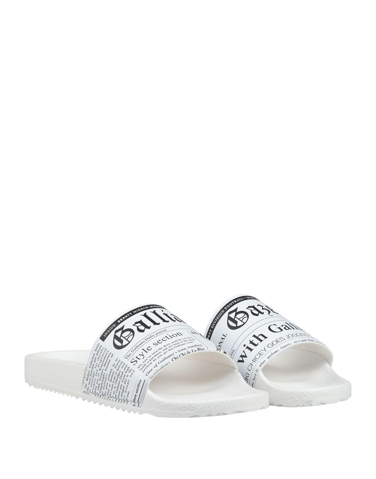 John Galliano Rubber Sandals in White for Men | Lyst