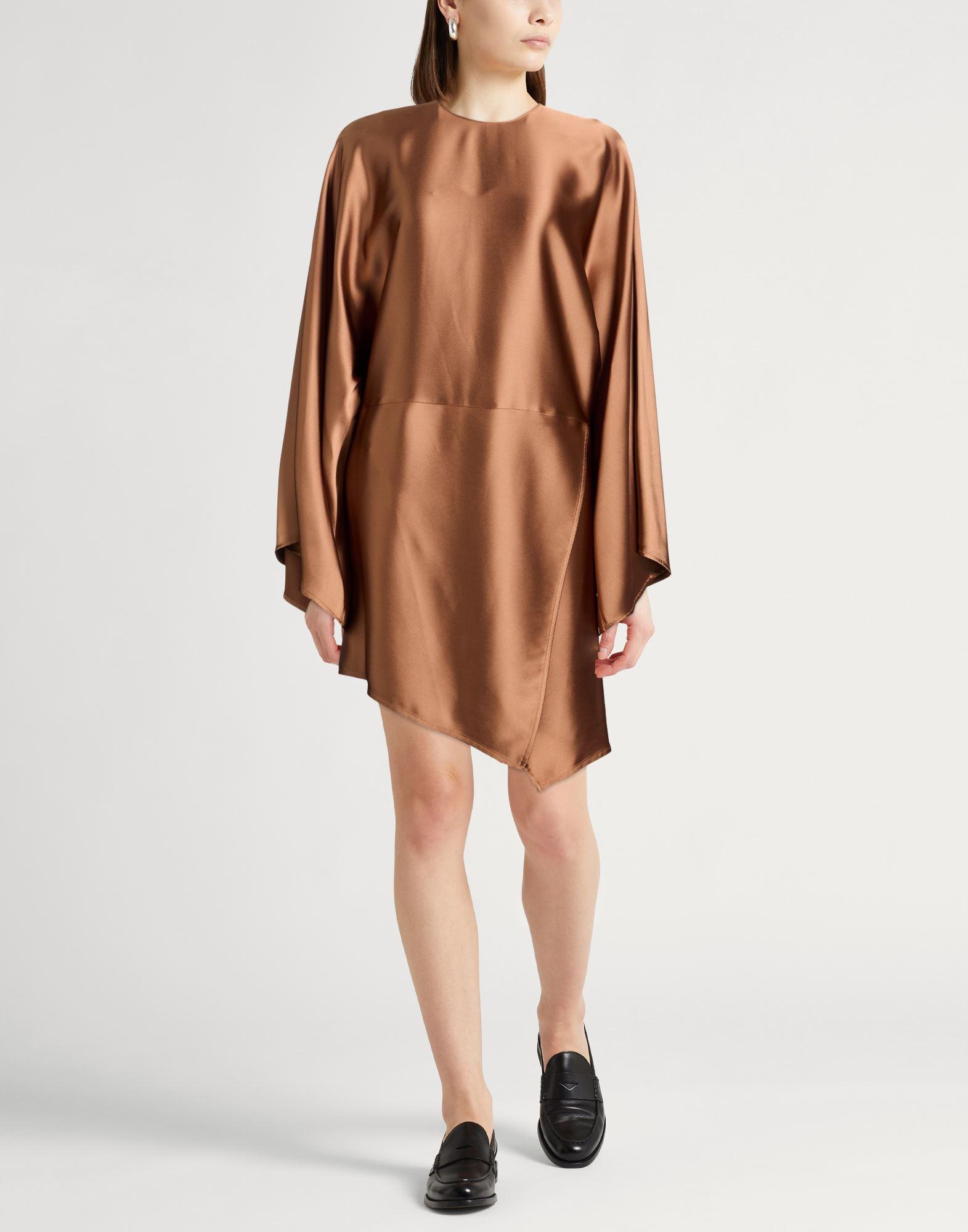 light brown skater dress Designer for Women - Up to 88% off Size (US):22W style_sparkly neckline and a sleeveless Womens One-Shoulder Tiered Sheath