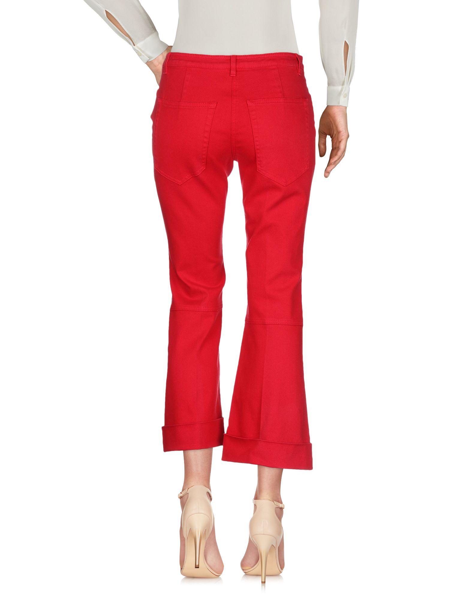 red casual pants