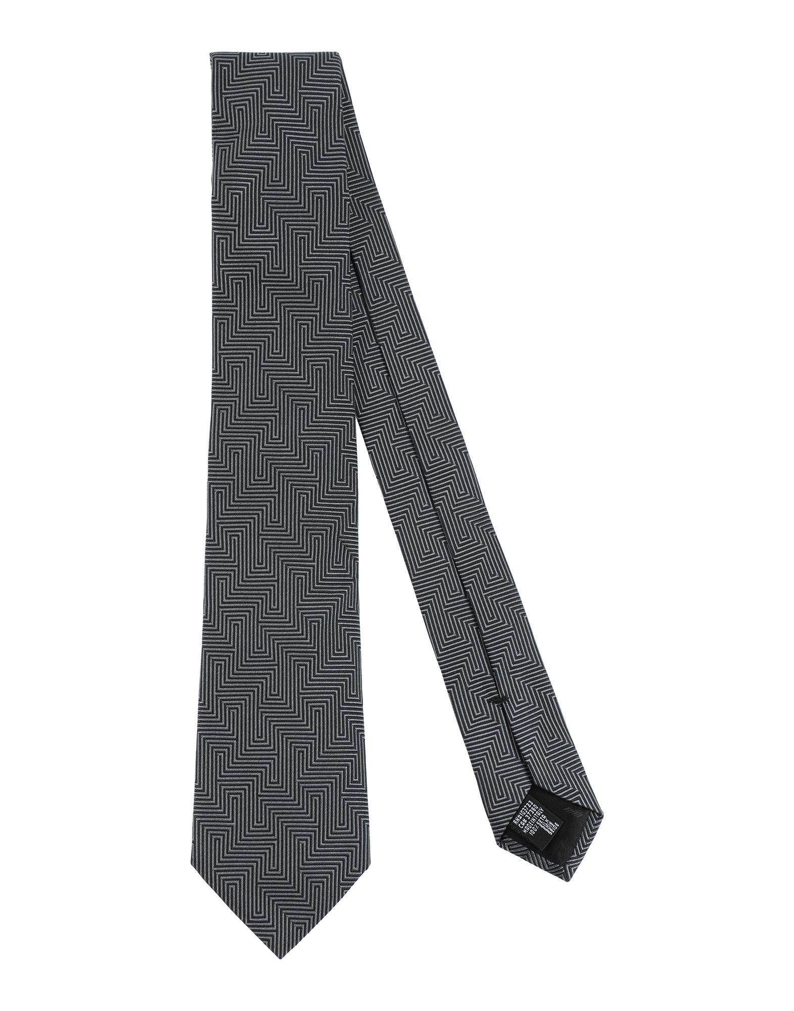 Emporio Armani Satin Tie in Black for Men - Lyst