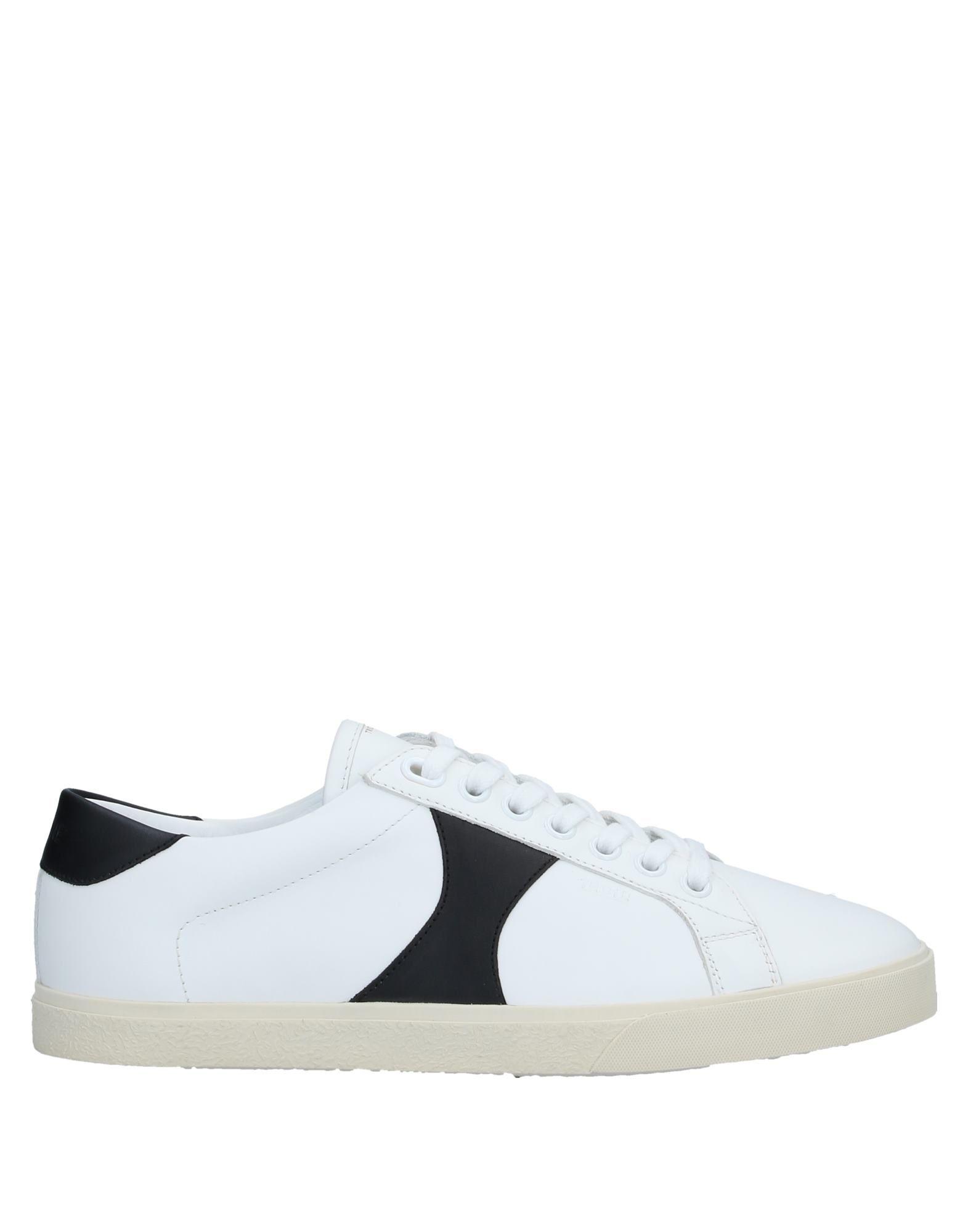 Celine Triomphe Lace-up Leather Sneaker in White - Lyst