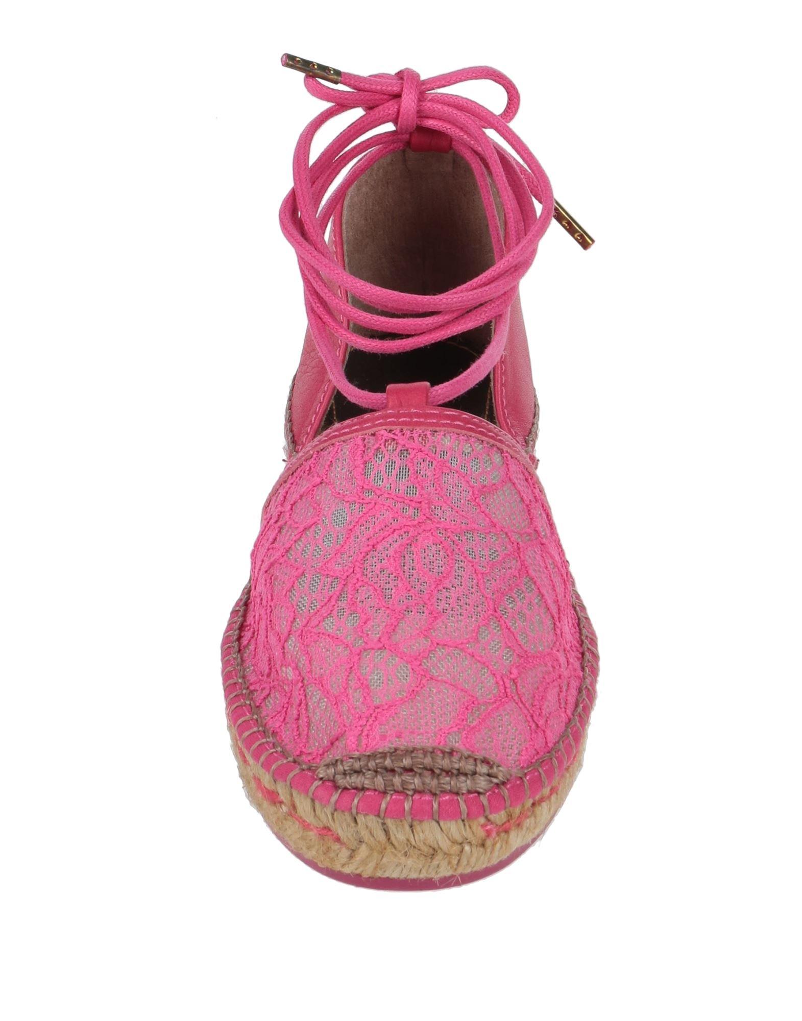 Espadrilles Dentelle Trussardi en coloris Rose Femme Chaussures Chaussures plates Espadrilles et sandales 