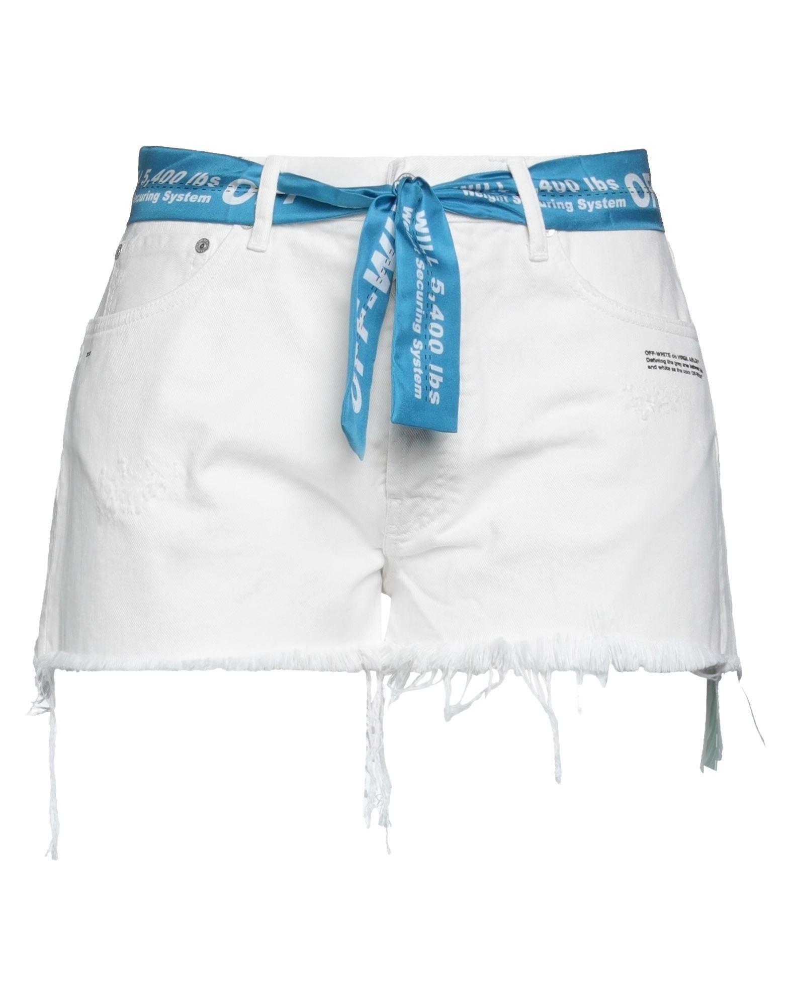 Womens Clothing Shorts Mini shorts Save 71% Off-White c/o Virgil Abloh Denim Mid-rise Logo-print Shorts 