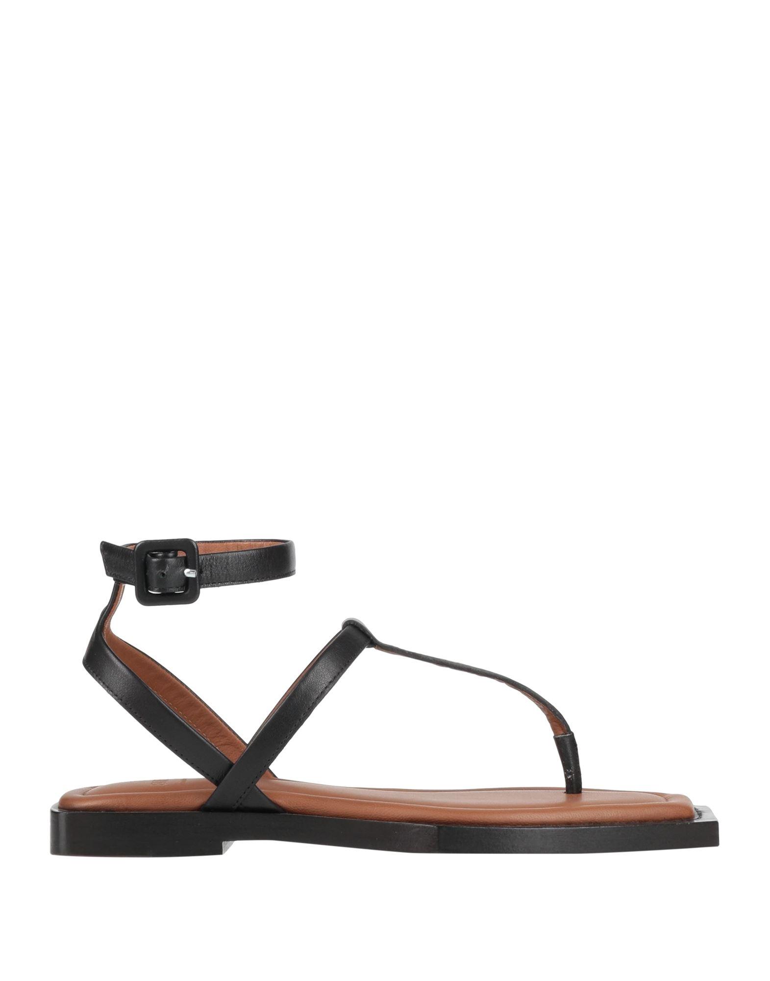 Ami Paris Toe Post Sandals in Brown | Lyst