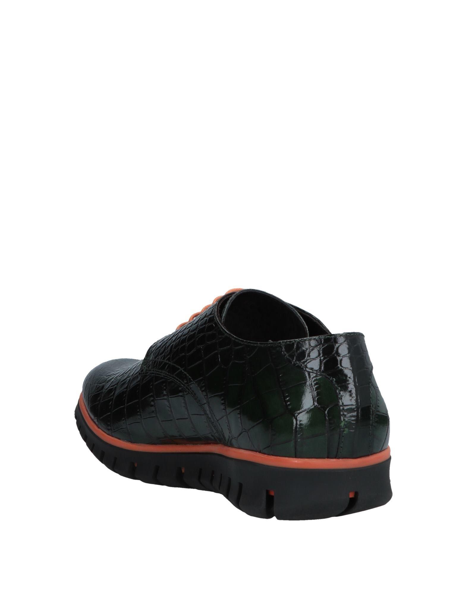 Gold Brothers Leather Laceup Shoe in Dark Green (Green