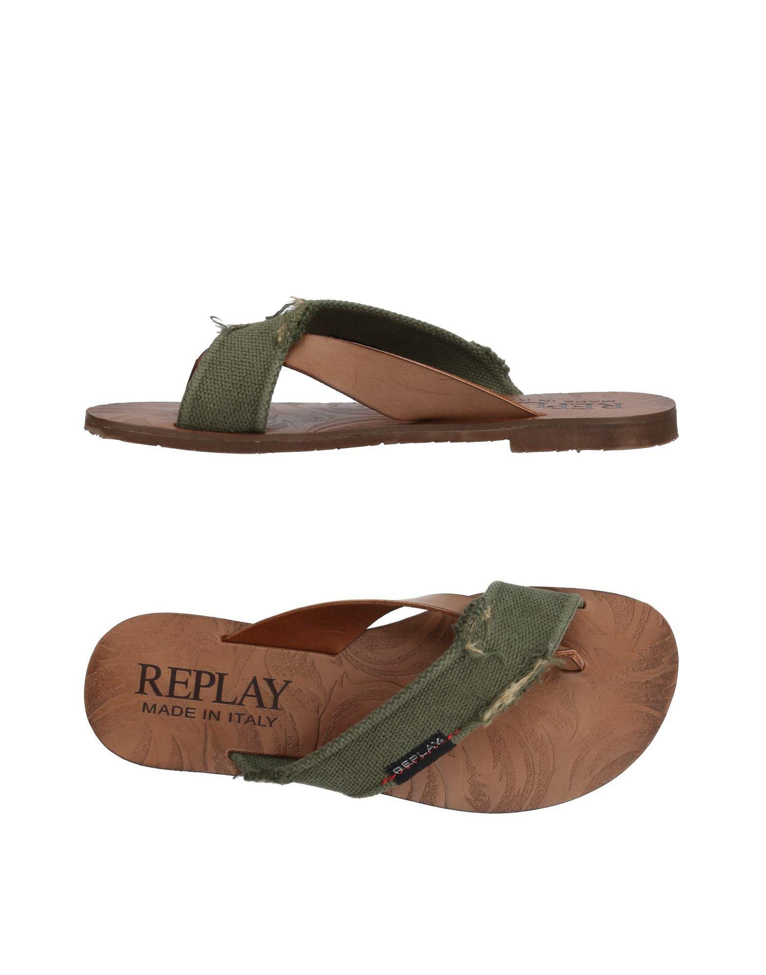 Replay Toe Strap Sandal in Green for Men | Lyst UK