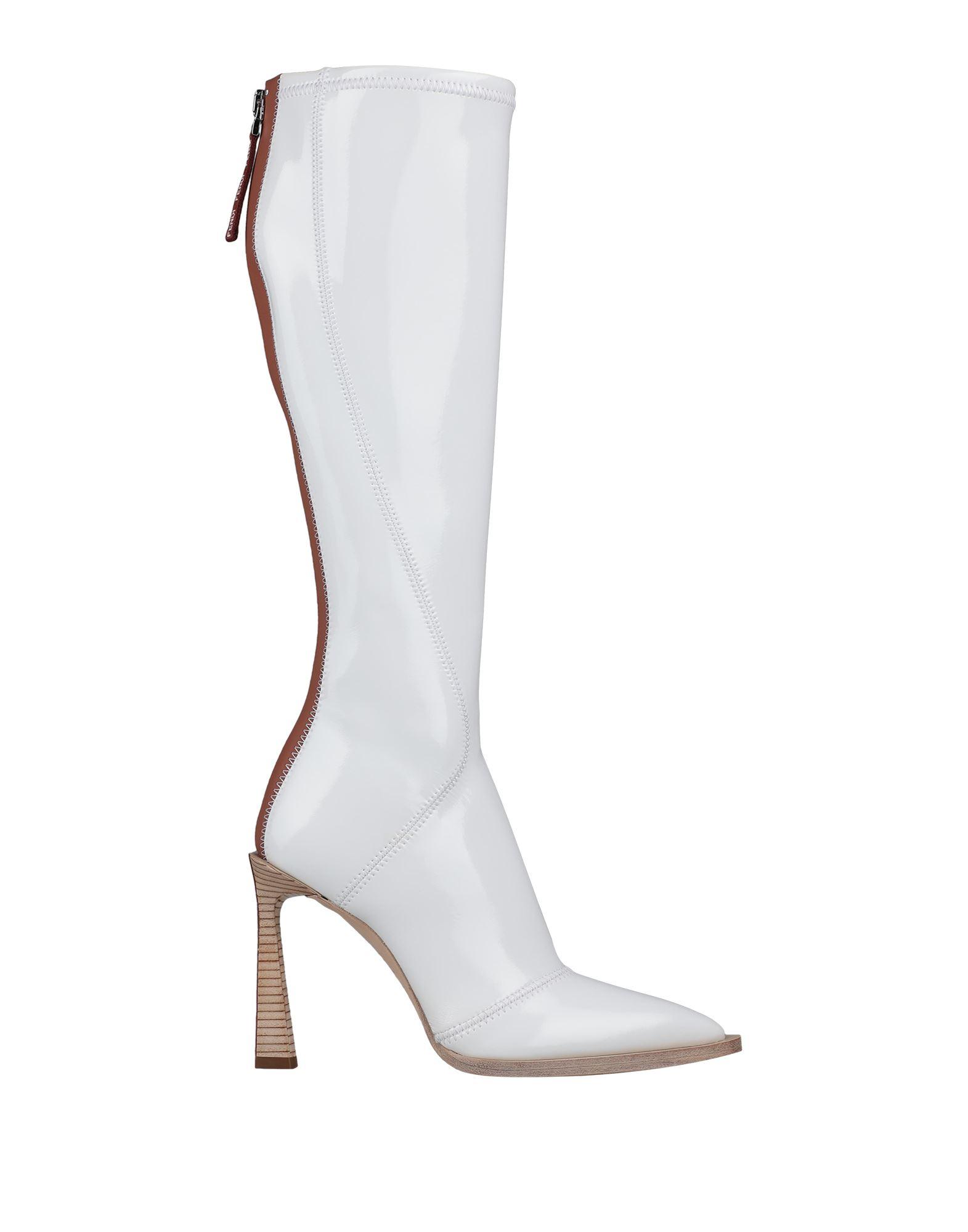 Fendi Knee Boots in White | Lyst