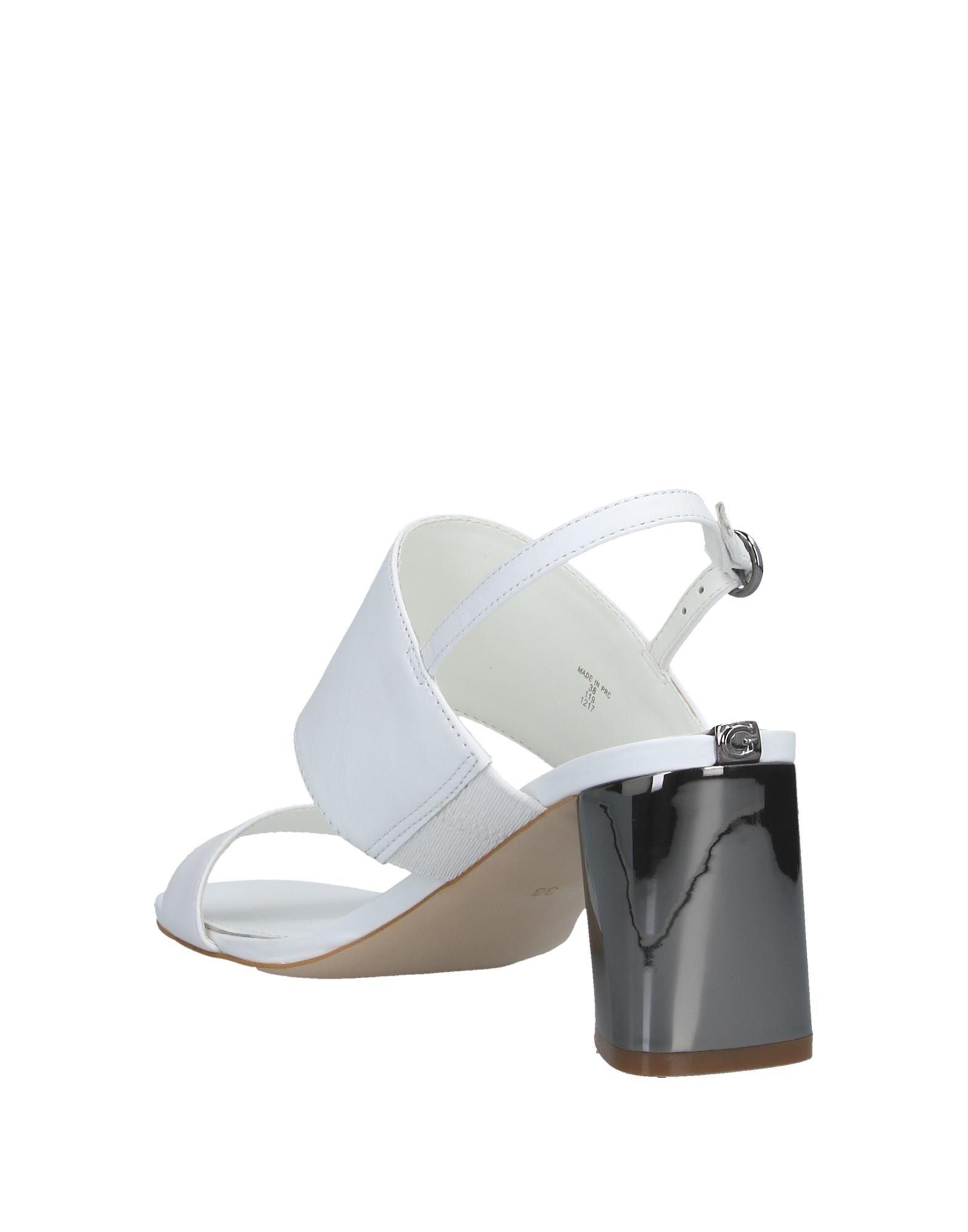 guess white flat sandals