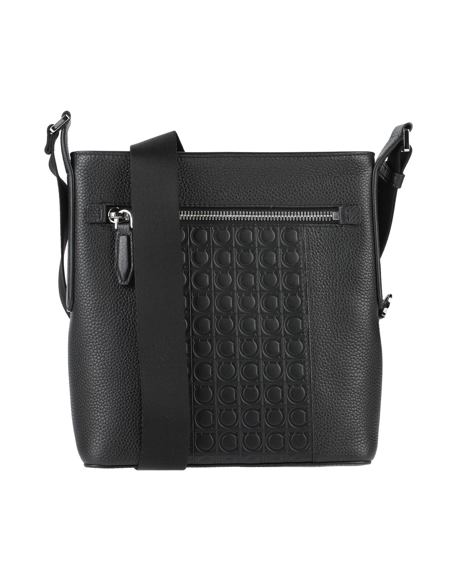 Ferragamo Leather Cross-body Bag in Black for Men - Lyst