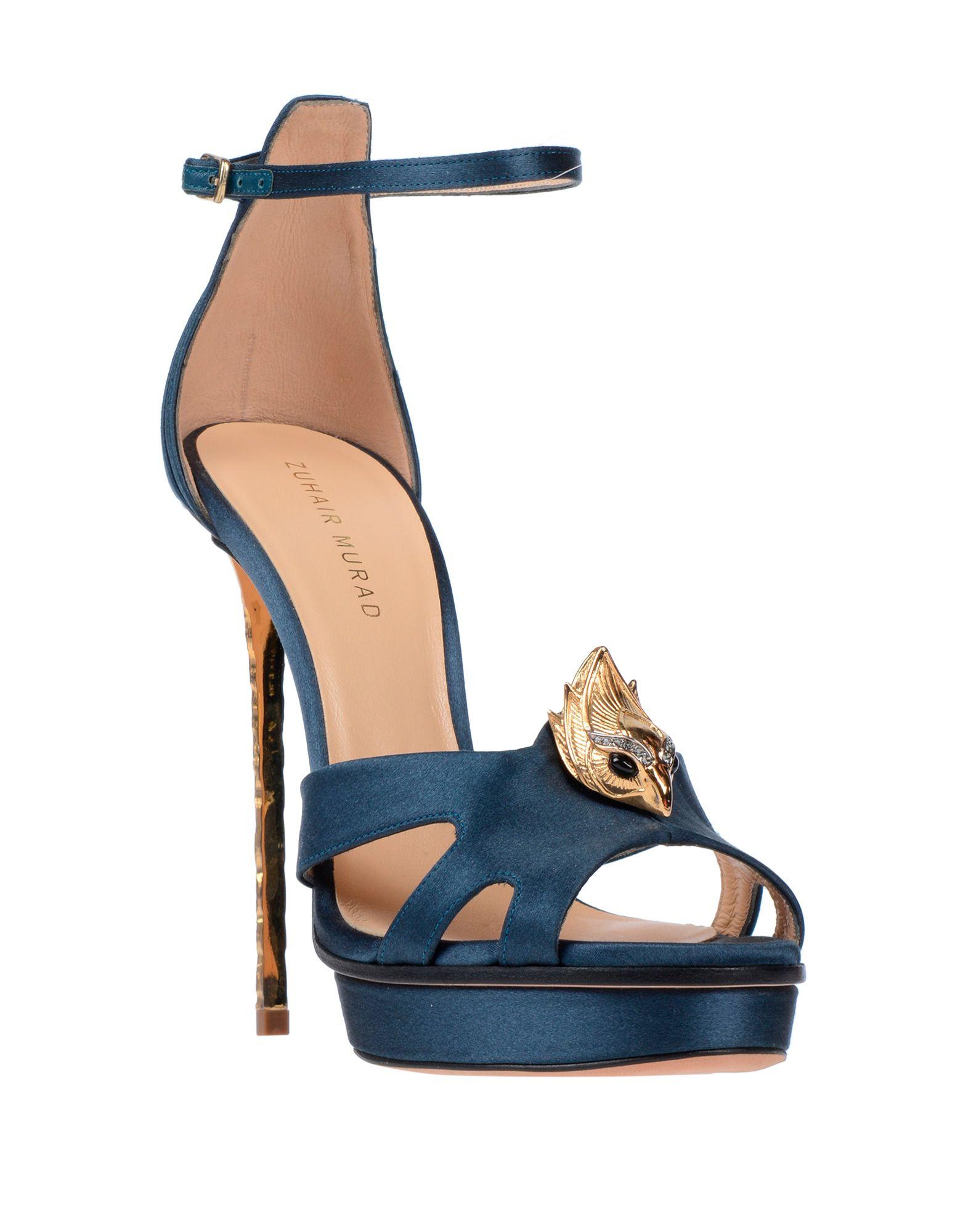 Zuhair Murad Sandals in Deep Jade (Blue 