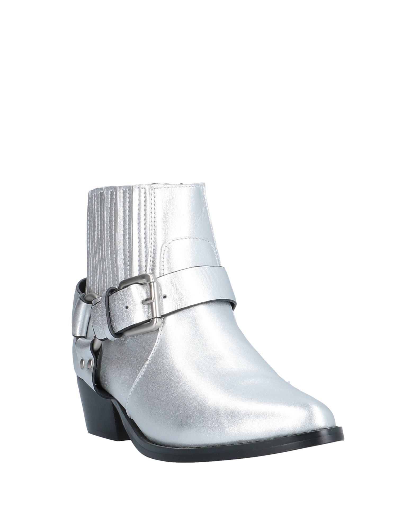Bibi Lou Leather Ankle Boots in Silver (Metallic) - Lyst