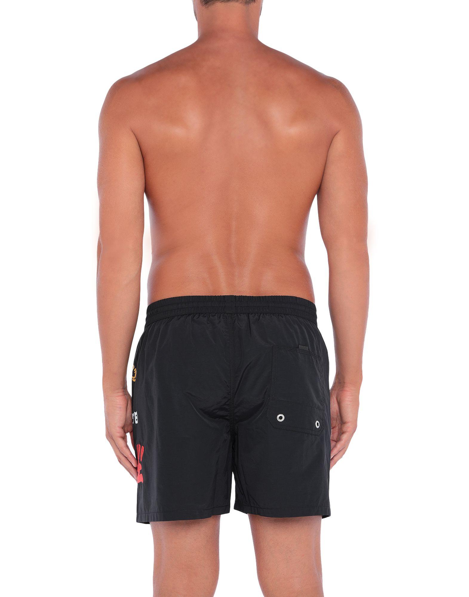 DIESEL Cotton Swim Trunks in Black for Men Lyst
