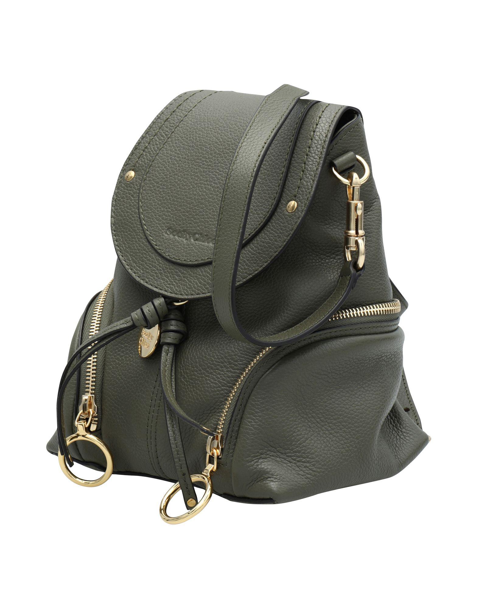 See By Chloé Leather Backpacks & Bum Bags in Military Green (Green) - Lyst