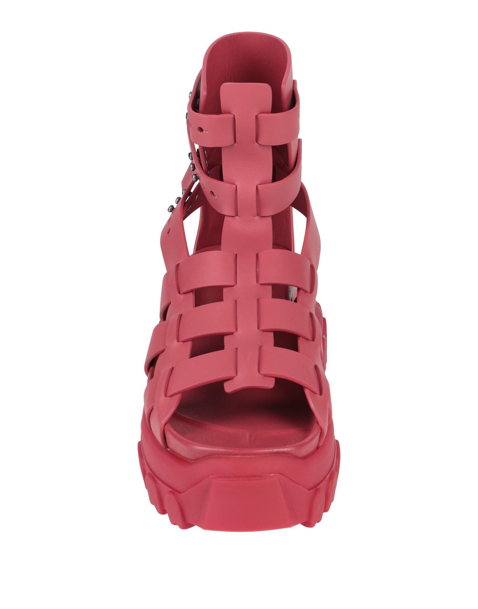 Rick Owens Leather Sandals in Brick Red (Red) for Men | Lyst
