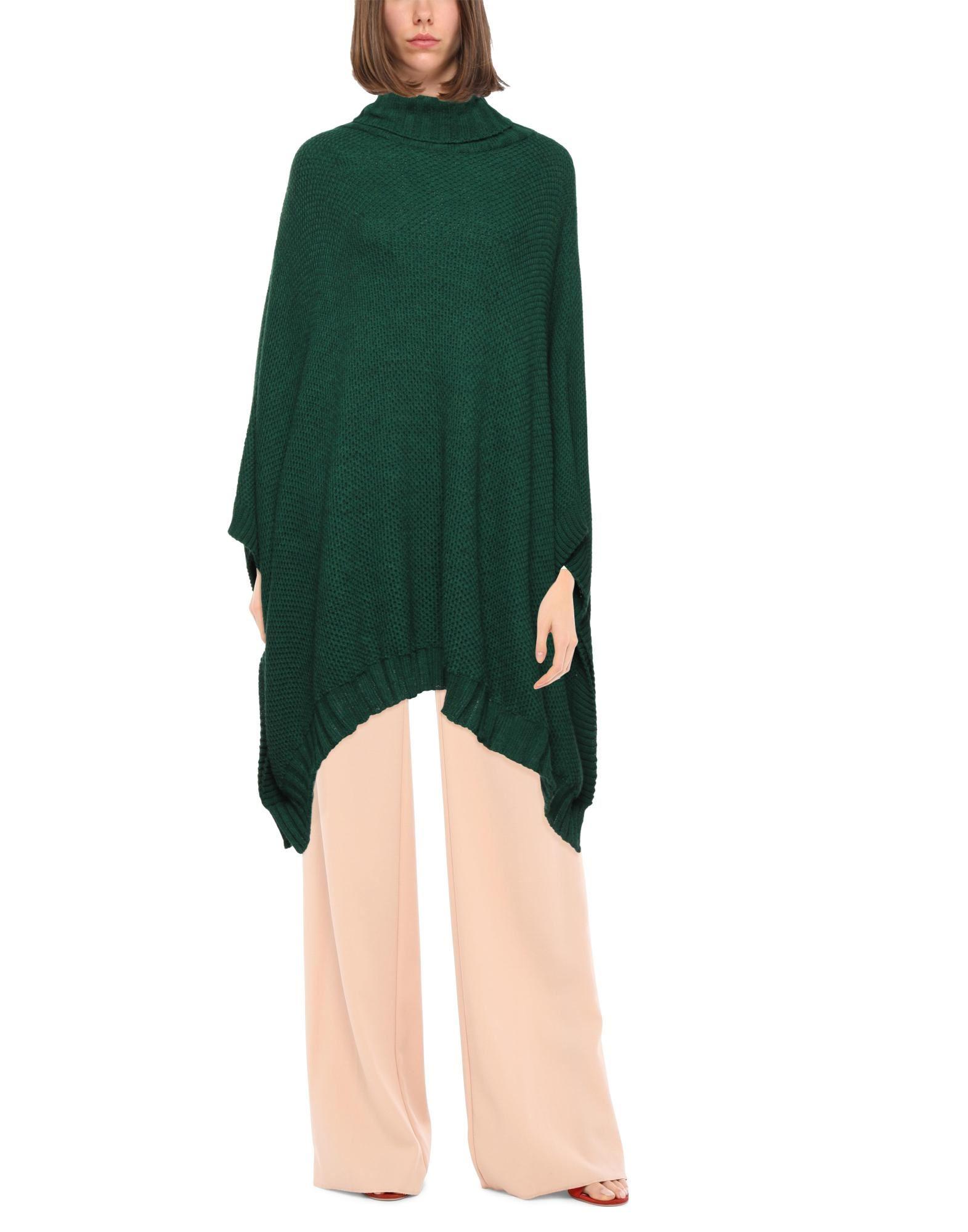 Cashmere Company Wool Capes & Ponchos in Emerald Green Womens Clothing Jumpers and knitwear Ponchos and poncho dresses Green 