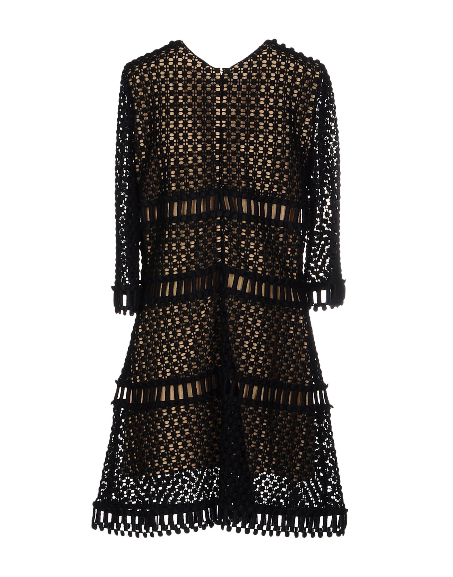Chloé Lace Crochet Wool-Blend Dress in Navy (Black) - Lyst
