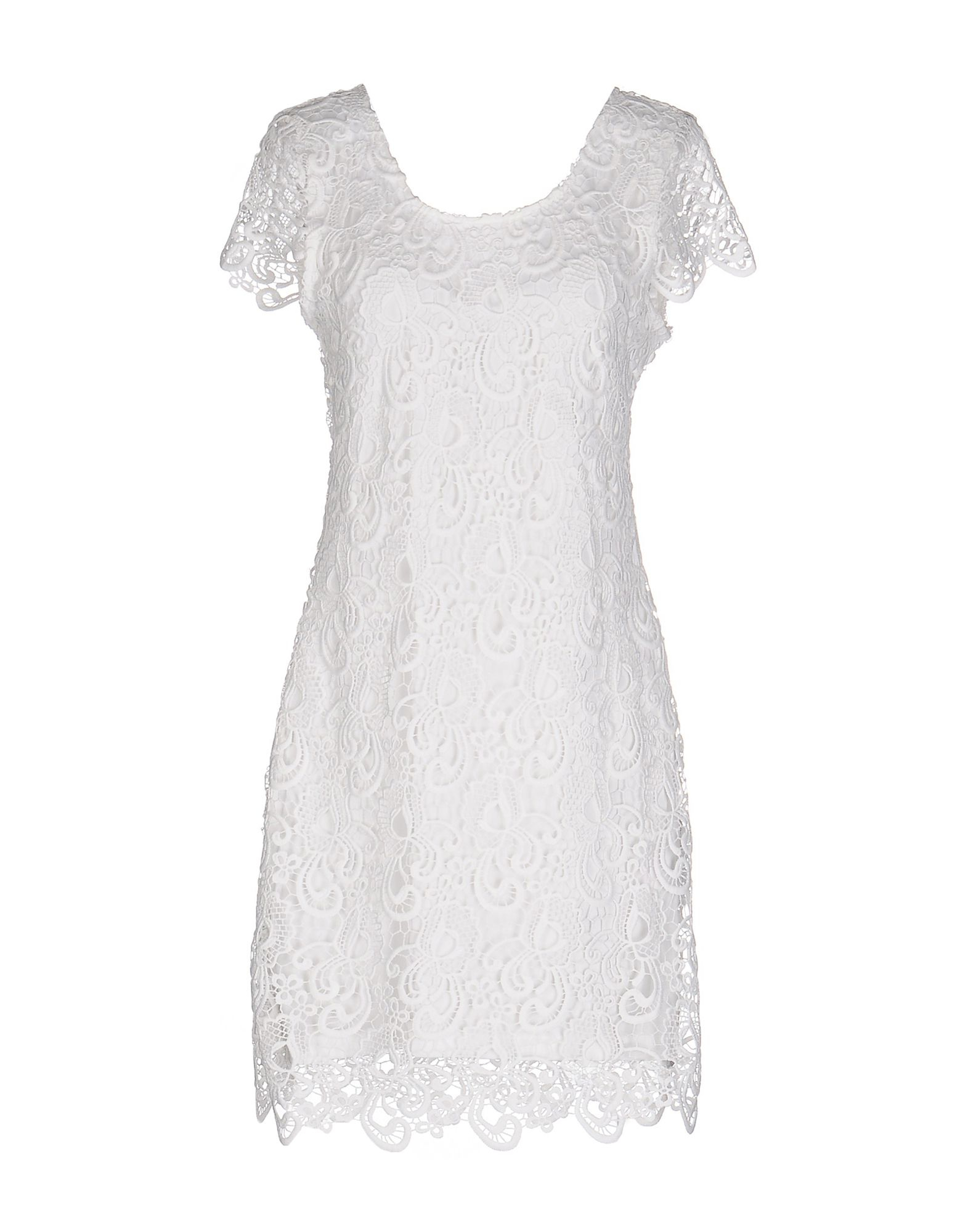 ONLY Lace Short Dress in White - Lyst