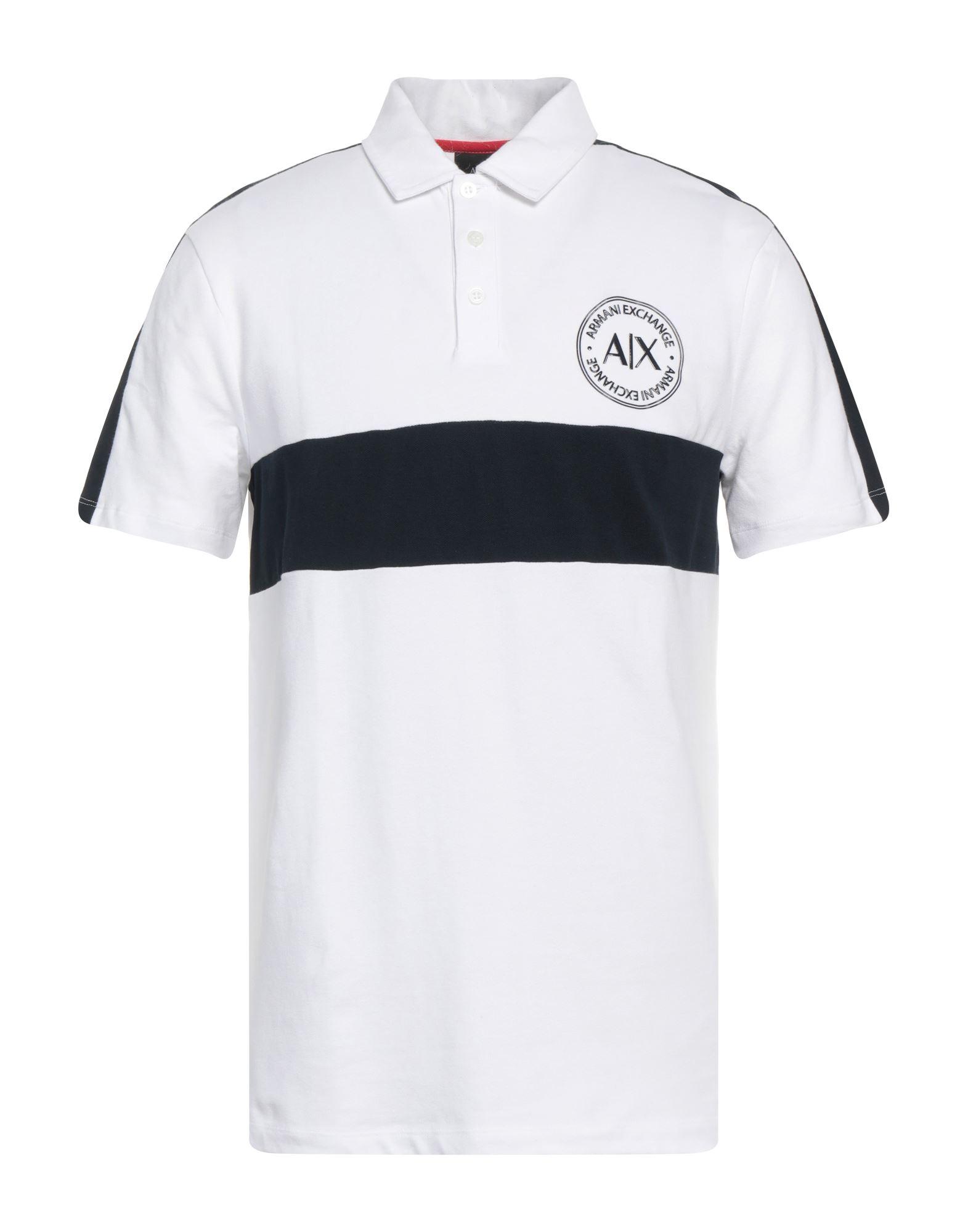 Armani Exchange Polo Shirt in White for Men | Lyst